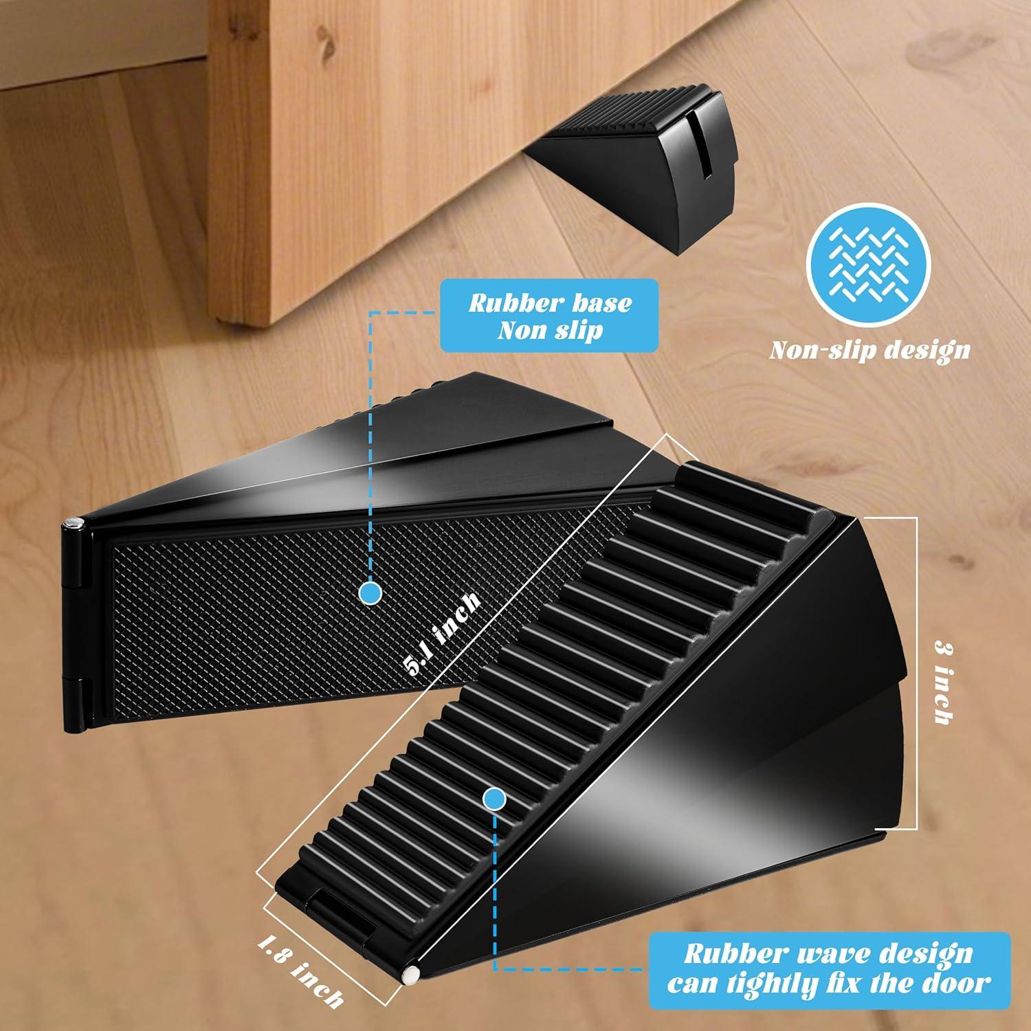 Tope de puerta BHYTAKI grande y resistente, ajuste de resorte