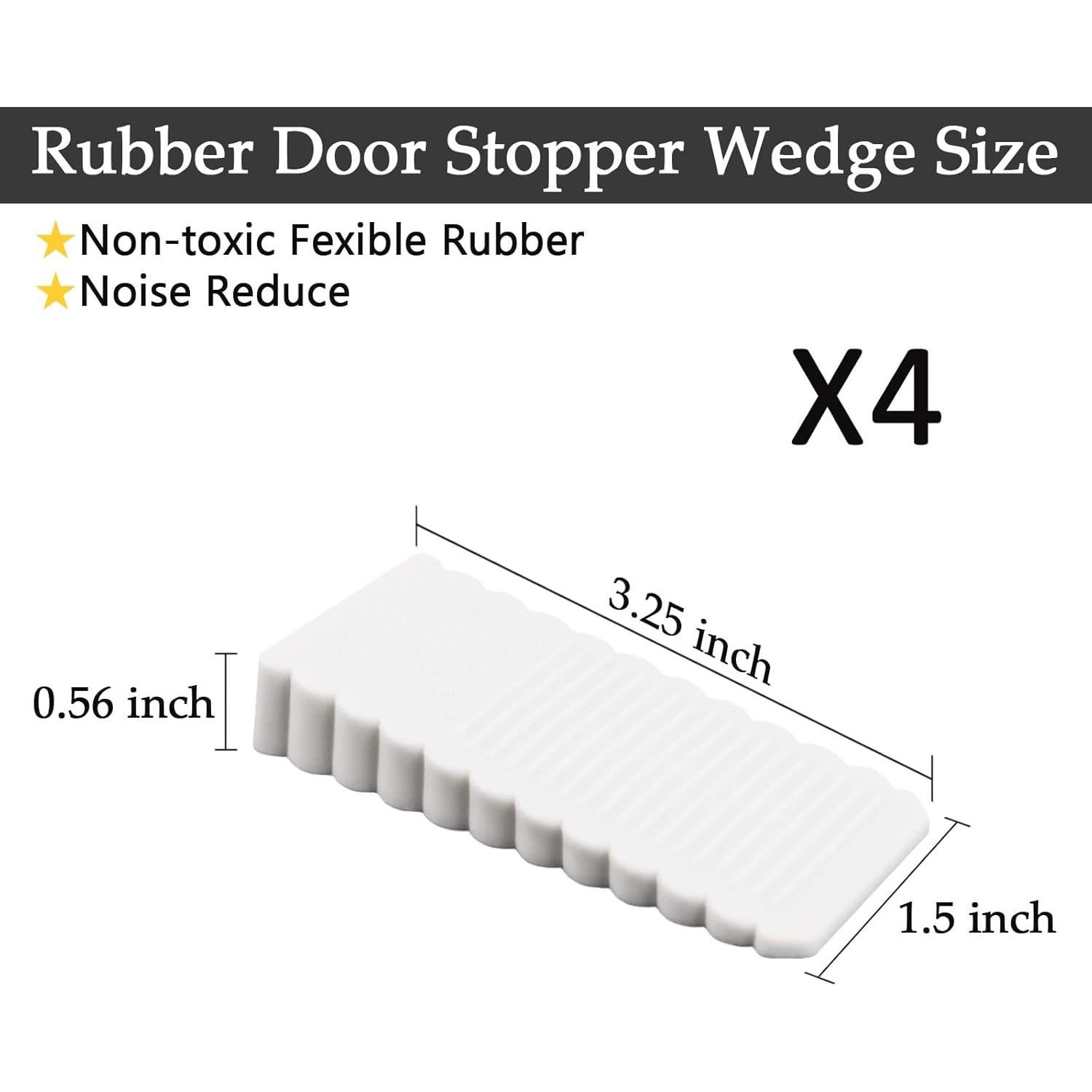 Paquete de 4 topes de puerta YOLCAR blancos antirayaduras