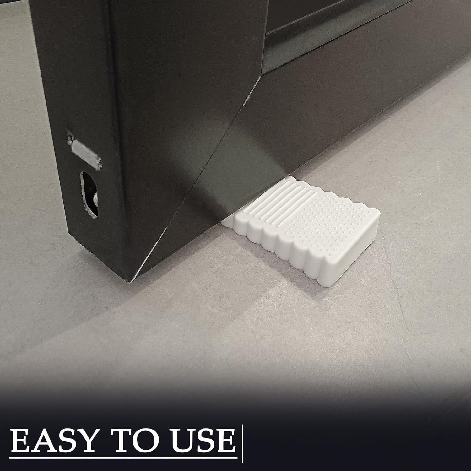 Paquete de 4 topes de puerta YOLCAR blancos antirayaduras