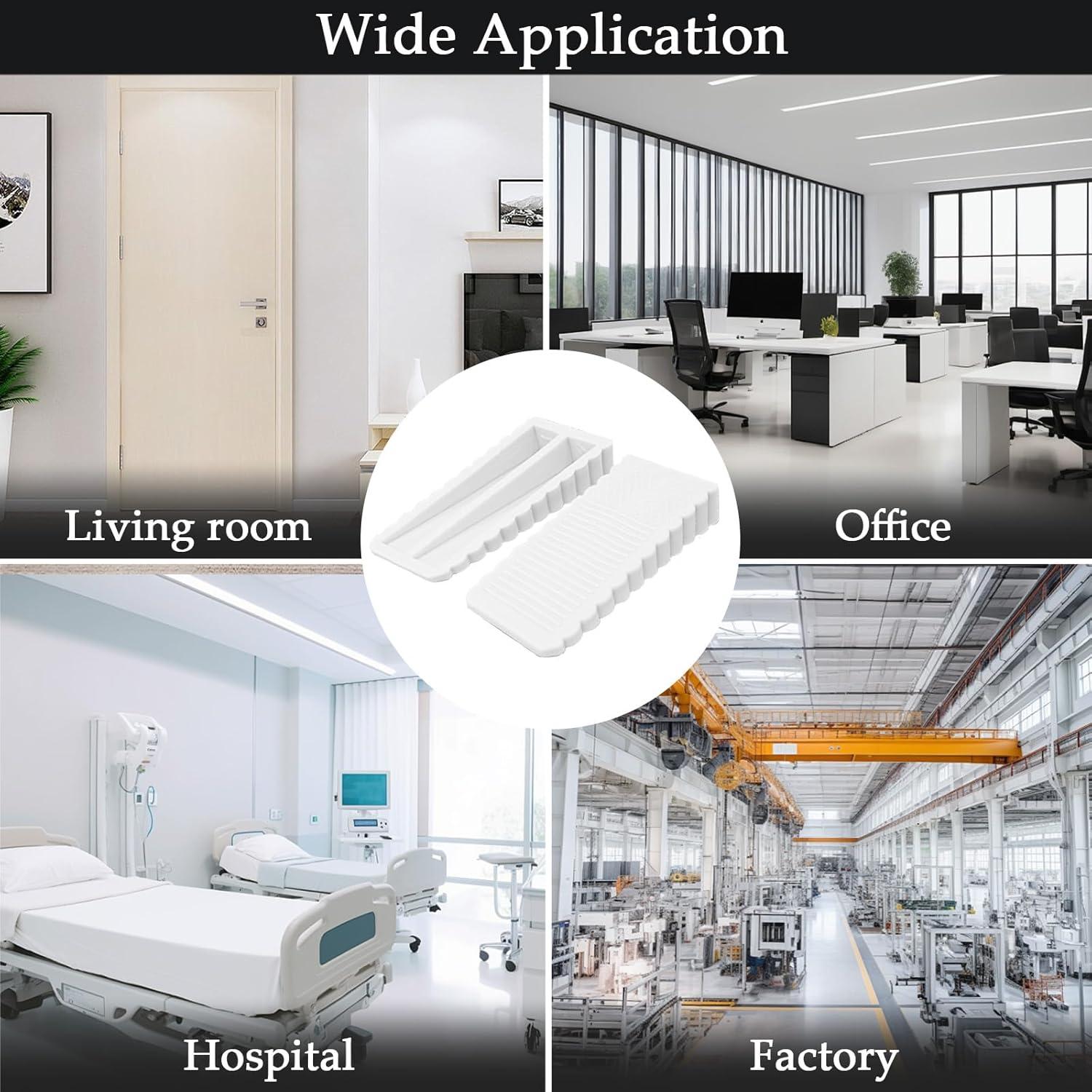 Paquete de 4 topes de puerta YOLCAR blancos antirayaduras