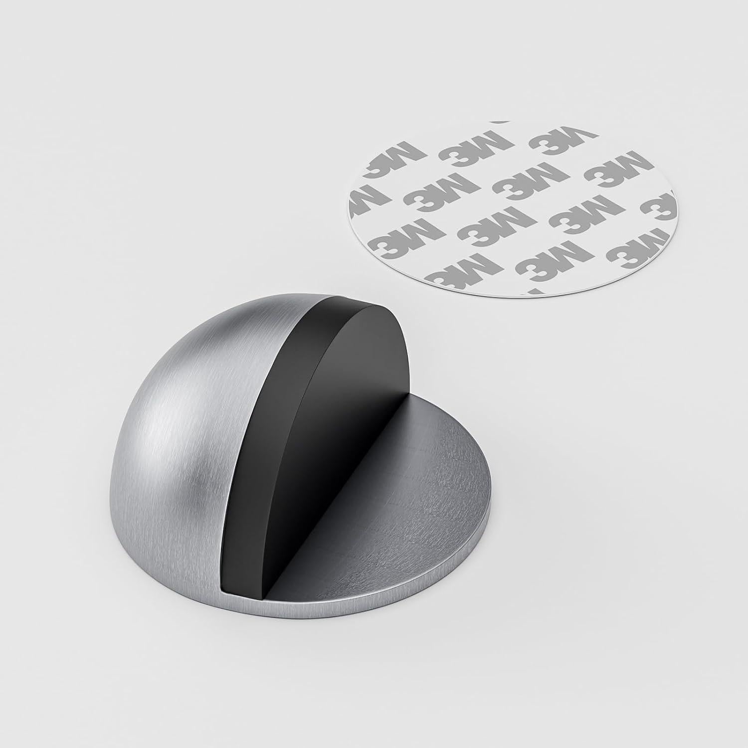 Tope de puerta LTIYITL de acero inoxidable autoadhesivo - 4 piezas