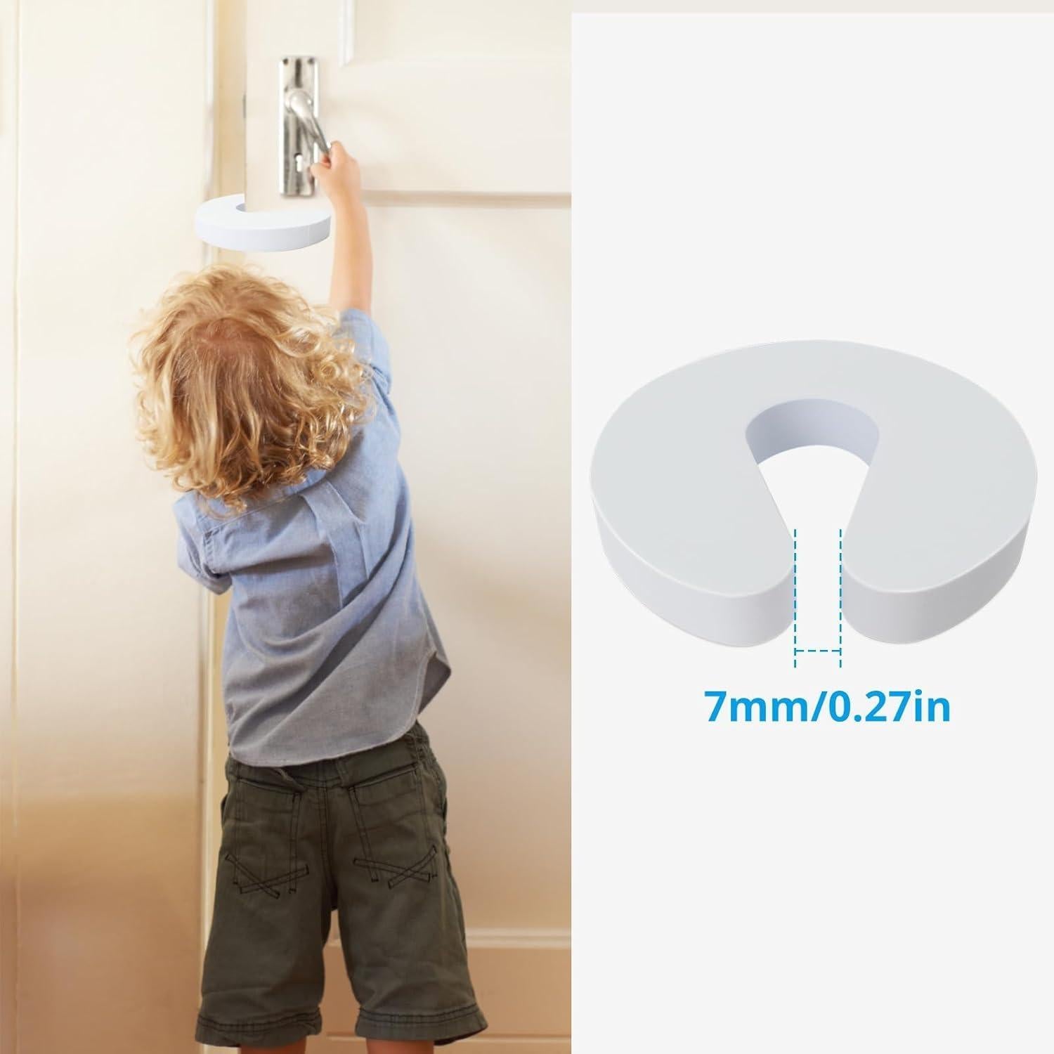 Protector de Puerta Jenbode - 4 Piezas Espuma Blanca Seguridad