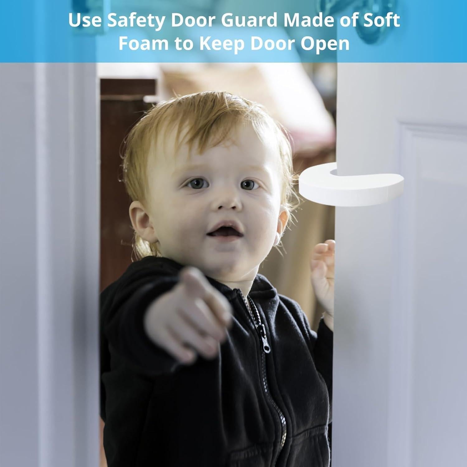 Protector de Puerta Jenbode - 4 Piezas Espuma Blanca Seguridad
