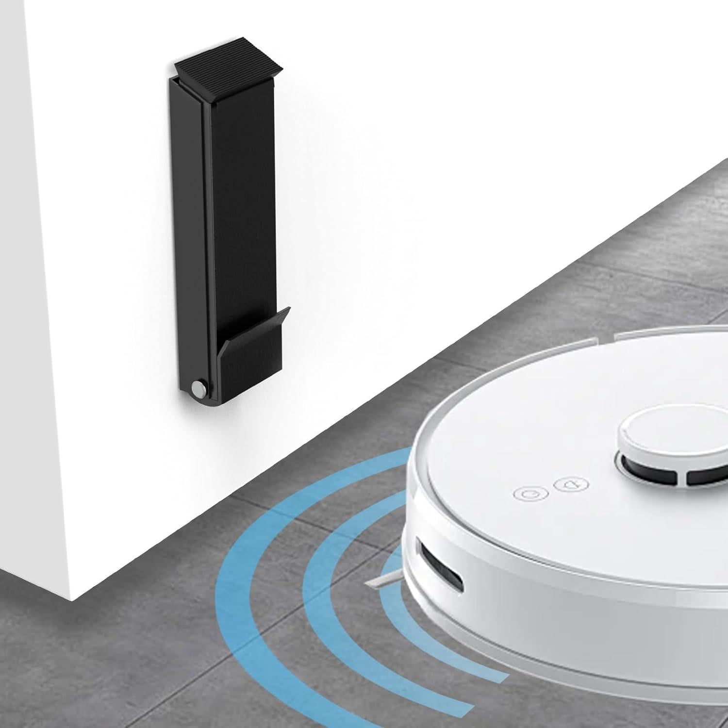 Tope de puerta abatible Linone, metal y goma, fácil instalación