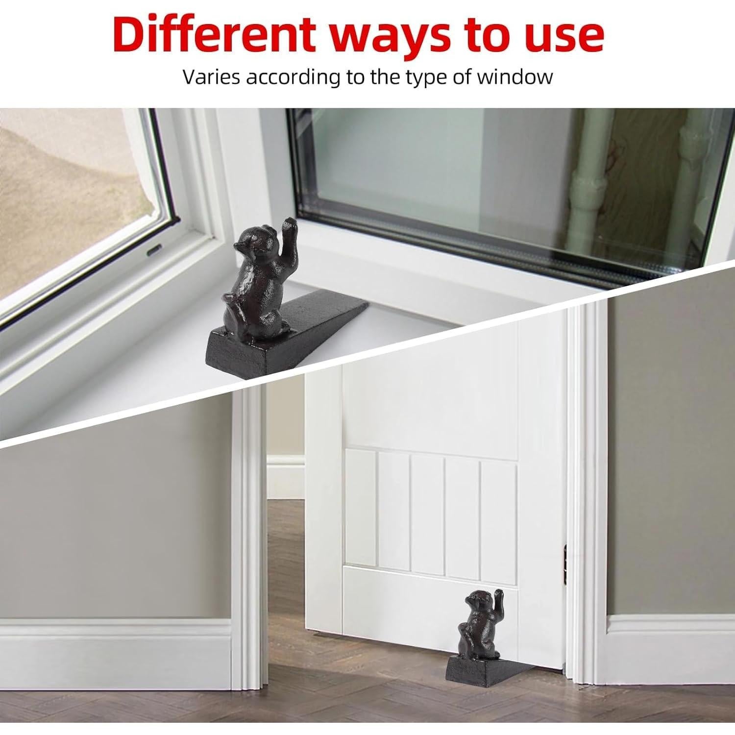 Tope de puerta Notakia gato negro de hierro fundido 15x5x9.5cm