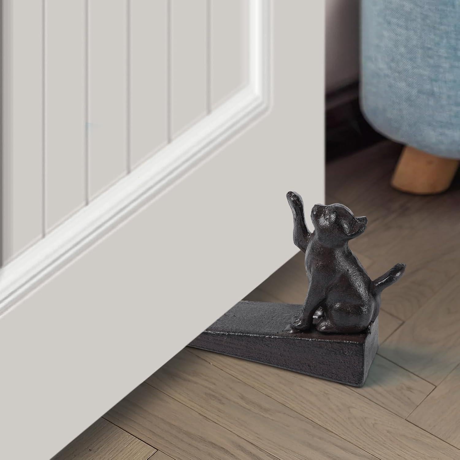 Tope de puerta Notakia gato negro de hierro fundido 15x5x9.5cm