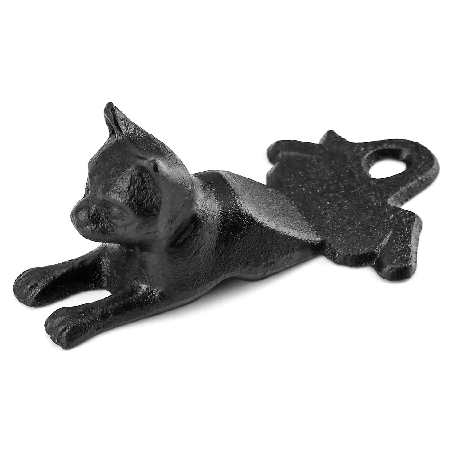 Tope de Puerta de Hierro Fundido QWORK Vintage Negro 0.53 kg