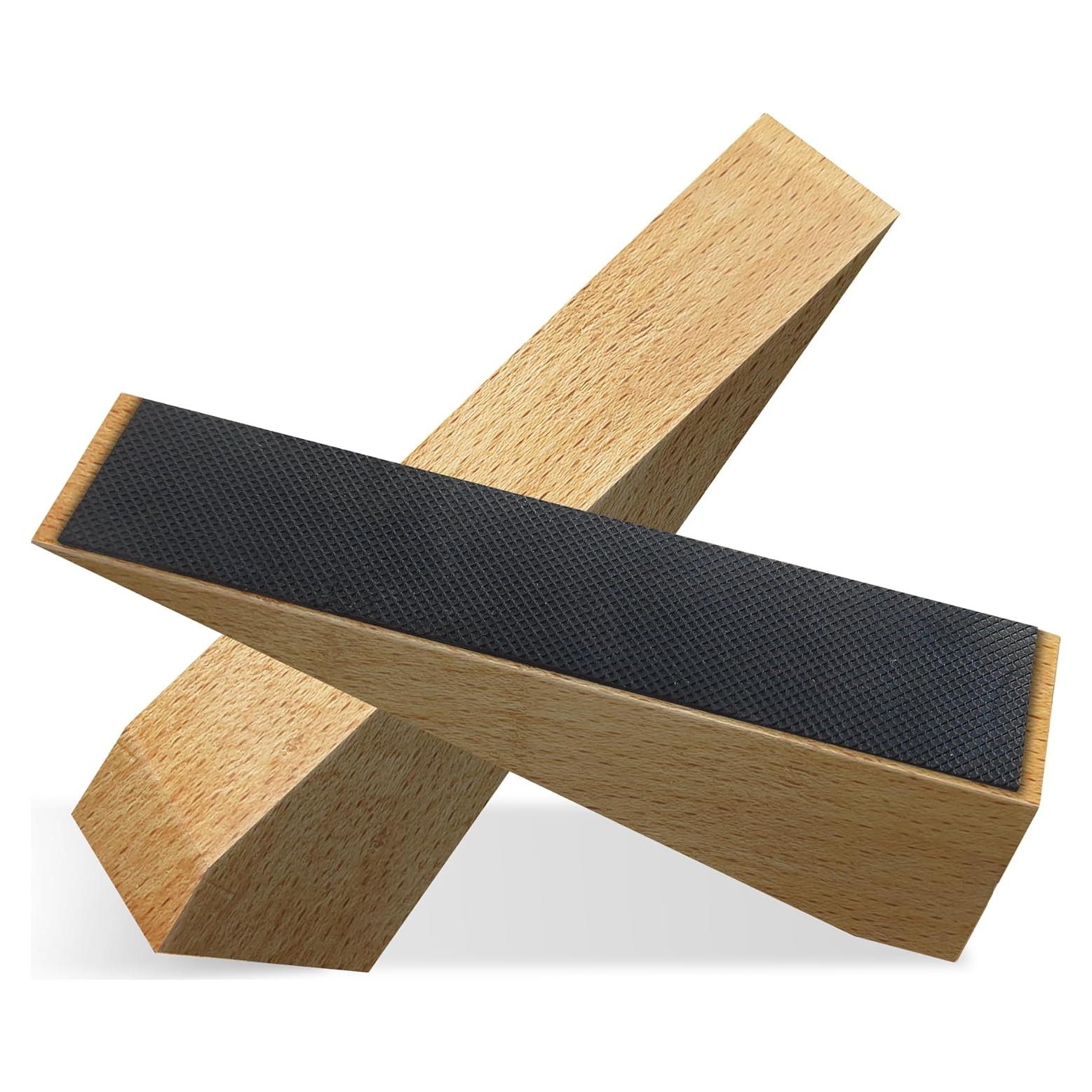 Paquete de 2 Topes de Puerta de Madera OHHLIHOME 16cm Antideslizantes