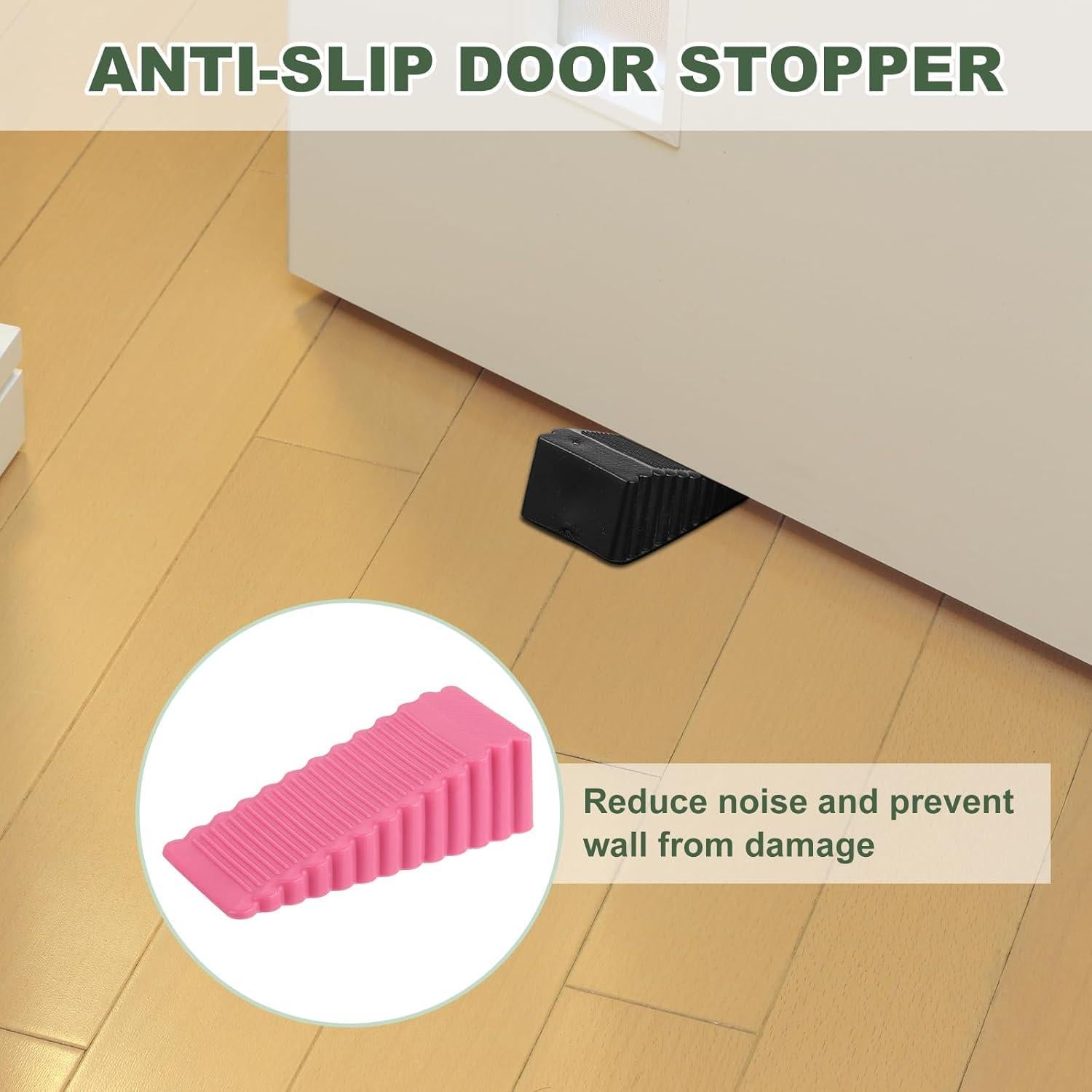 Topes de Puerta Antideslizantes uxcell Rosa 28mm - 2 Pcs