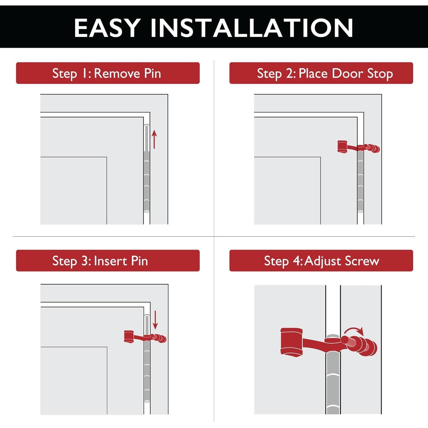 Parada de Puerta de Pasador de Bisagra Jumbo Design House 5 Pzas
