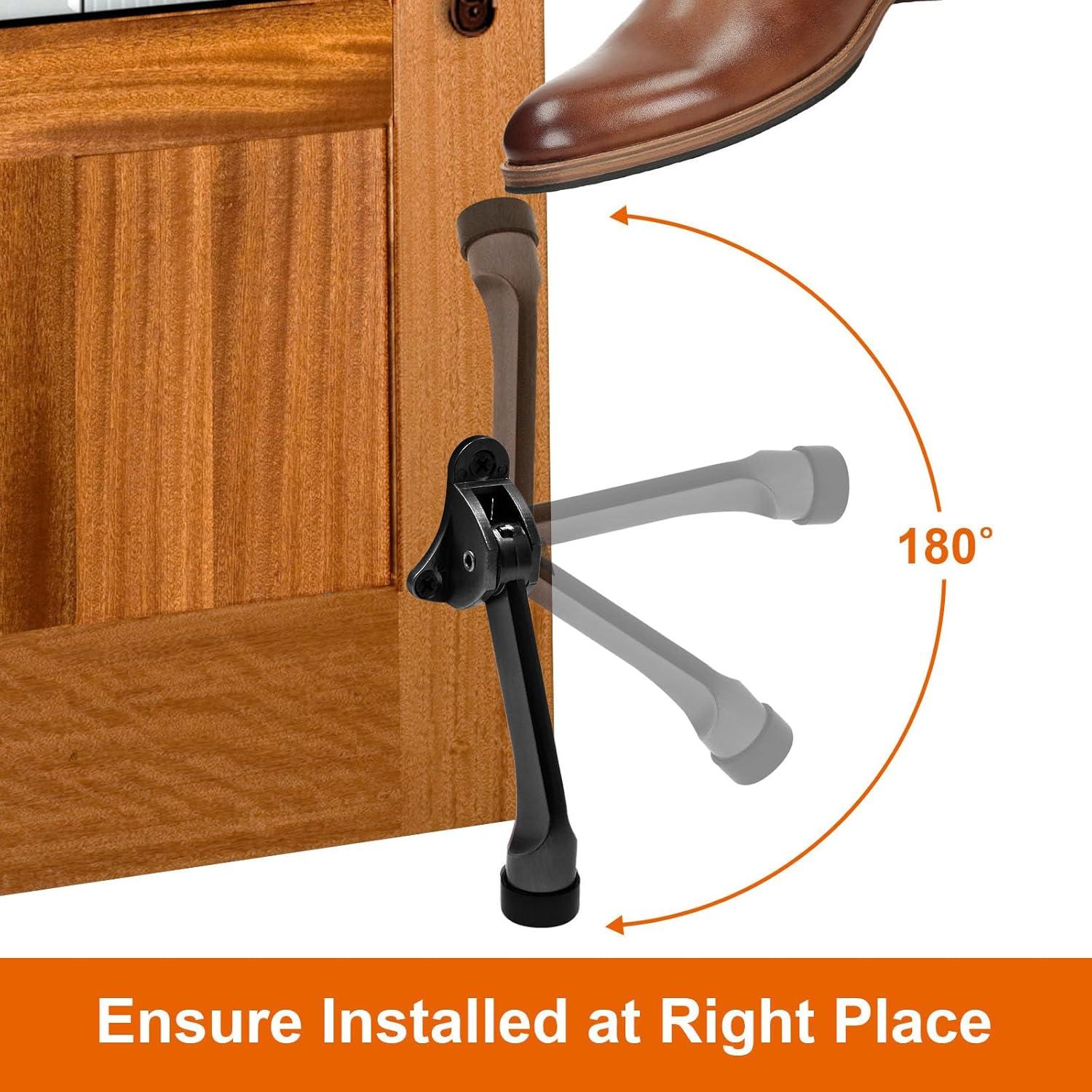 Tope de Puerta PHITUODA KickDown 2 Piezas Negro 12 cm