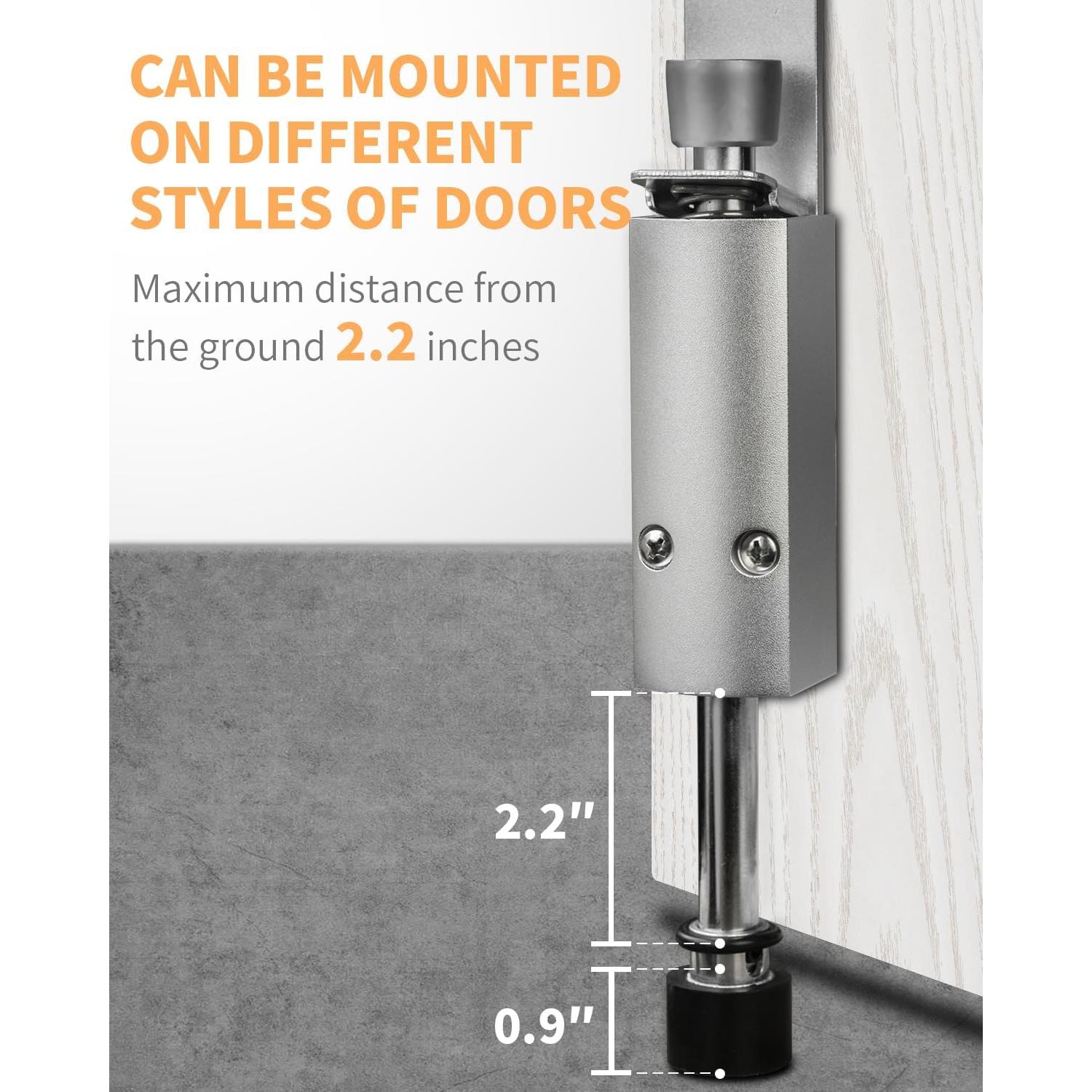 Tope de puerta Amlanpin pesado plateado 0.54 kg para exterior
