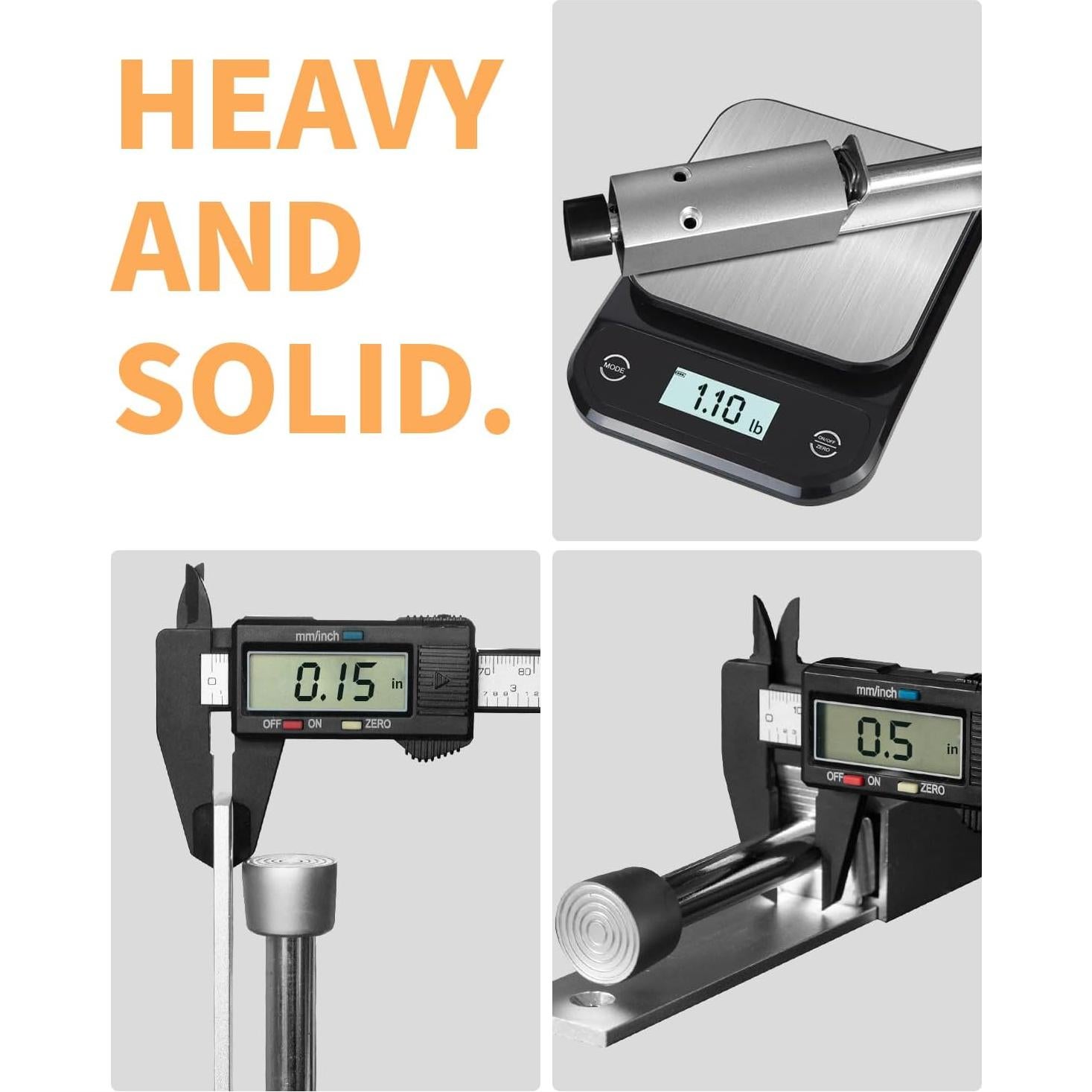 Tope de puerta Amlanpin pesado plateado 0.54 kg para exterior