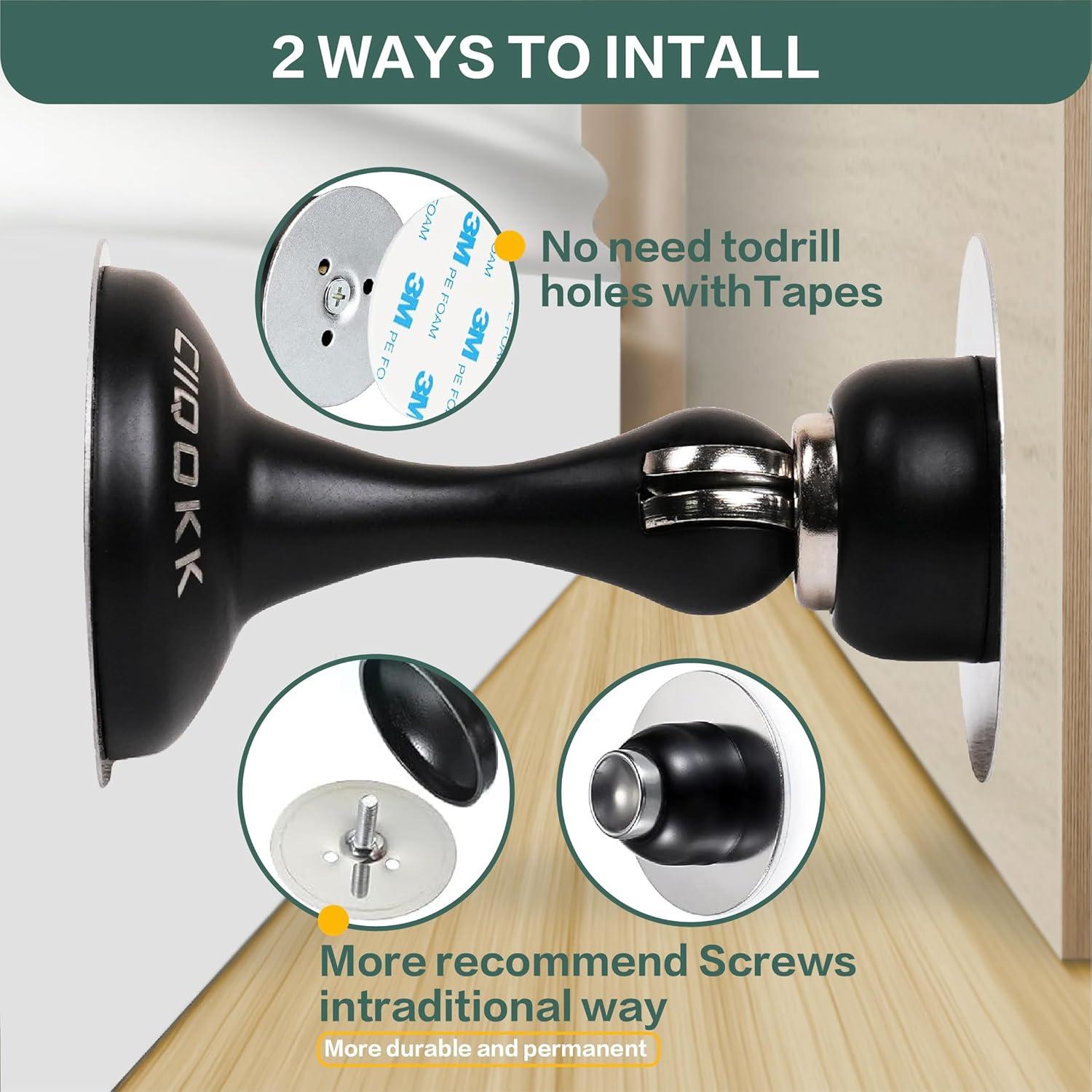 Topes de Puerta Magnéticos Ciiqokk 2 Piezas Acero Inoxidable