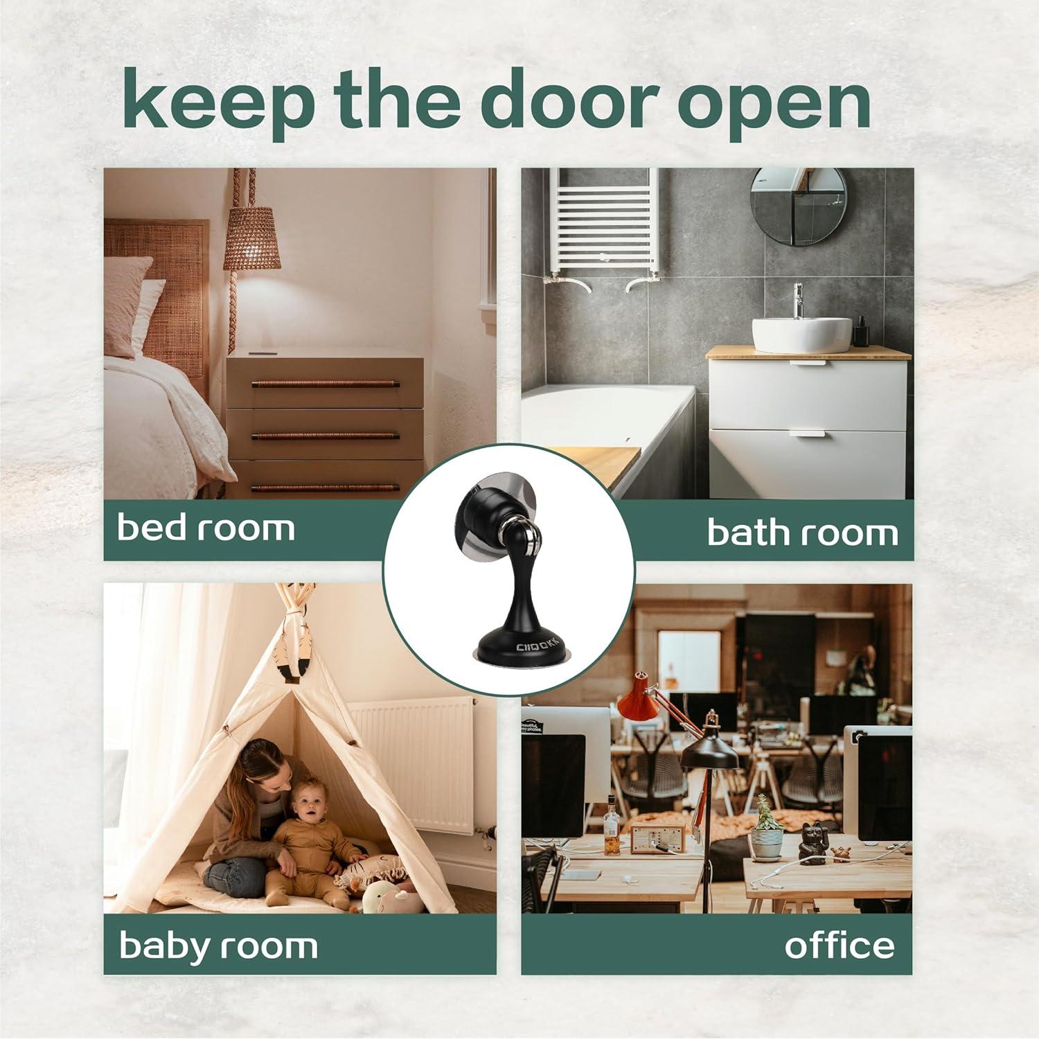 Topes de Puerta Magnéticos Ciiqokk 2 Piezas Acero Inoxidable