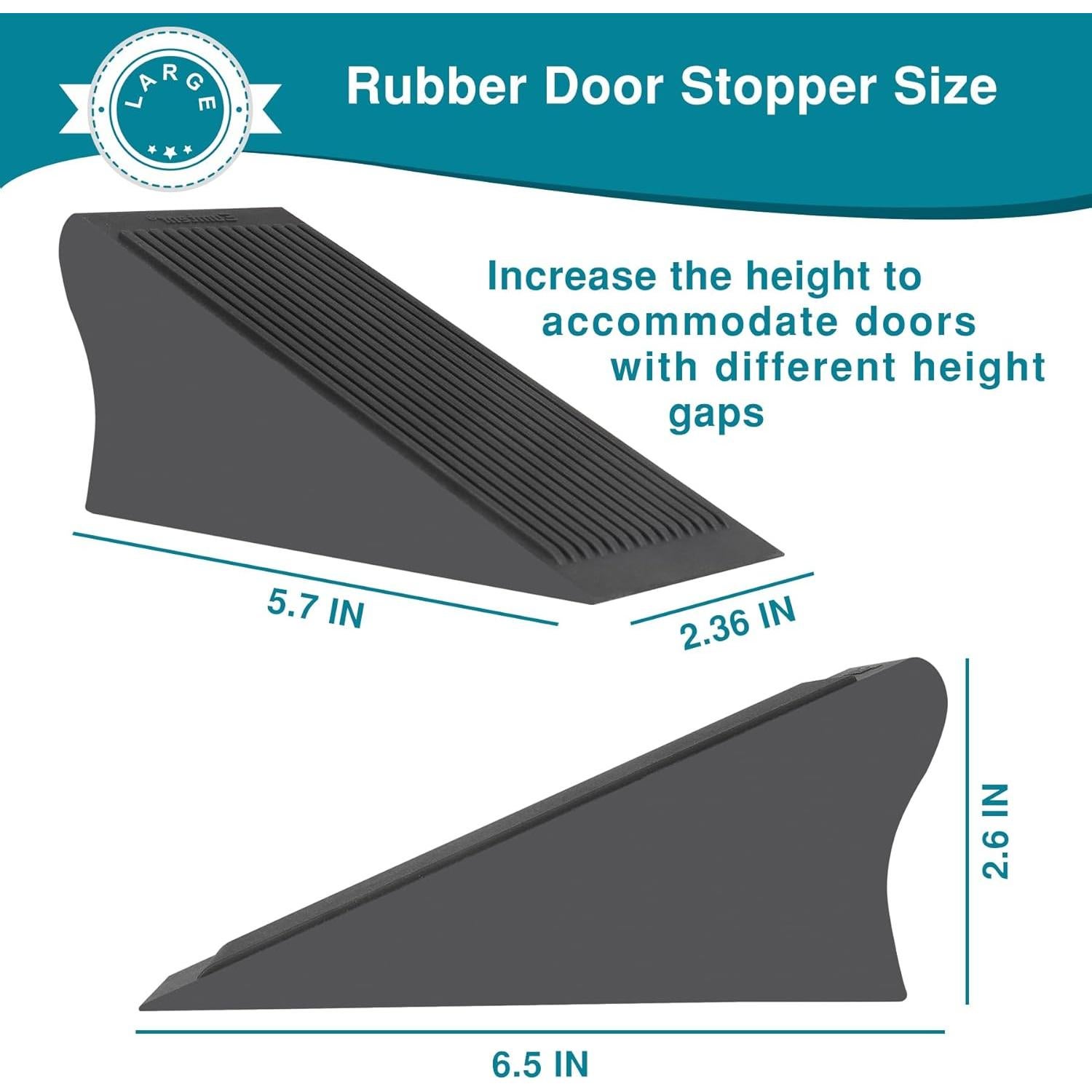 Cuñas de puerta Eumtenr de goma antideslizante - 2 unidades