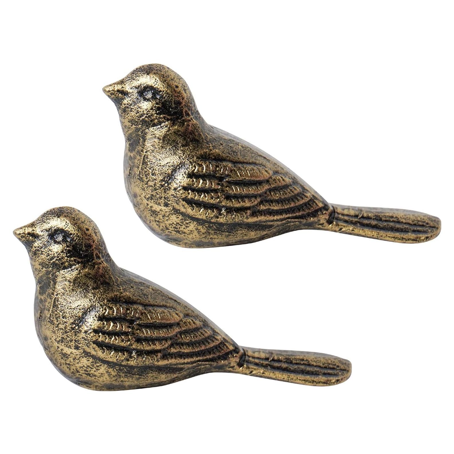 Tope de Puerta de Hierro Fundido Notakia - 2 Pcs Pájaro de Bronce
