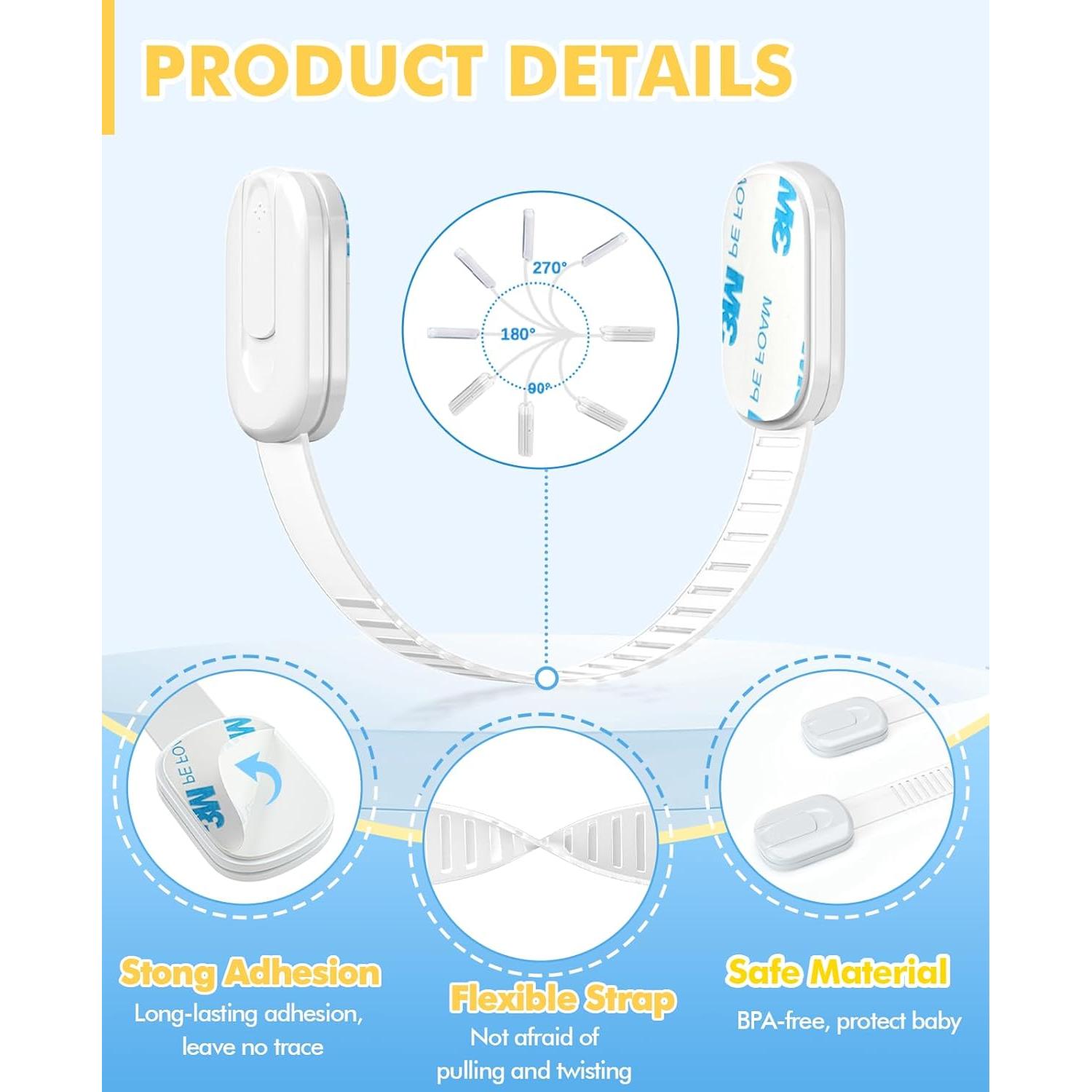 Cerraduras para Gabinetes a Prueba de Niños 3M - Paquete de 9