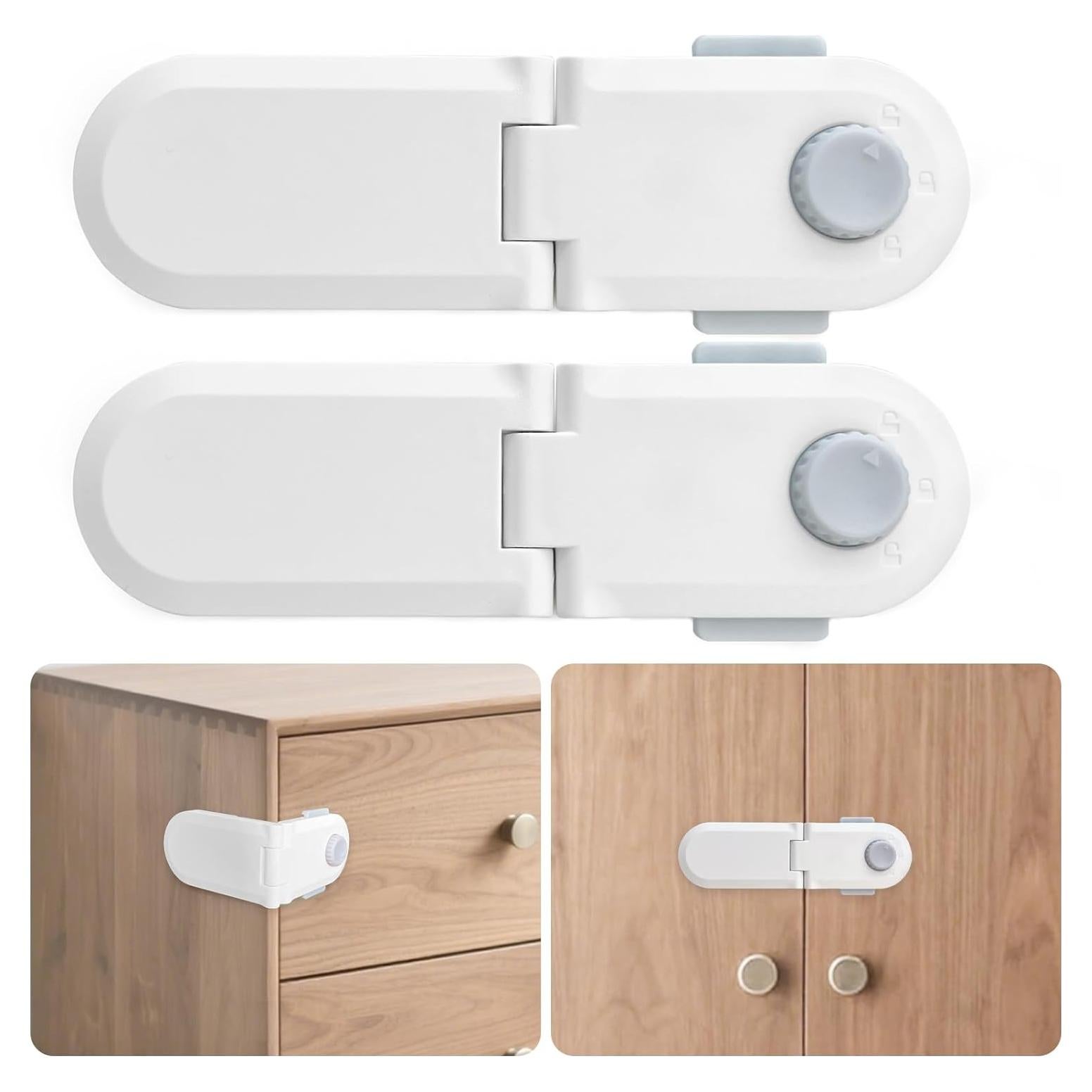 Candados de Seguridad para Gabinetes a Prueba de Niños - Paquete de 2