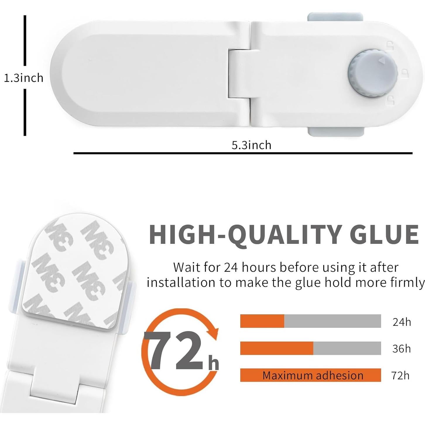 Candados de Seguridad para Gabinetes a Prueba de Niños - Paquete de 2