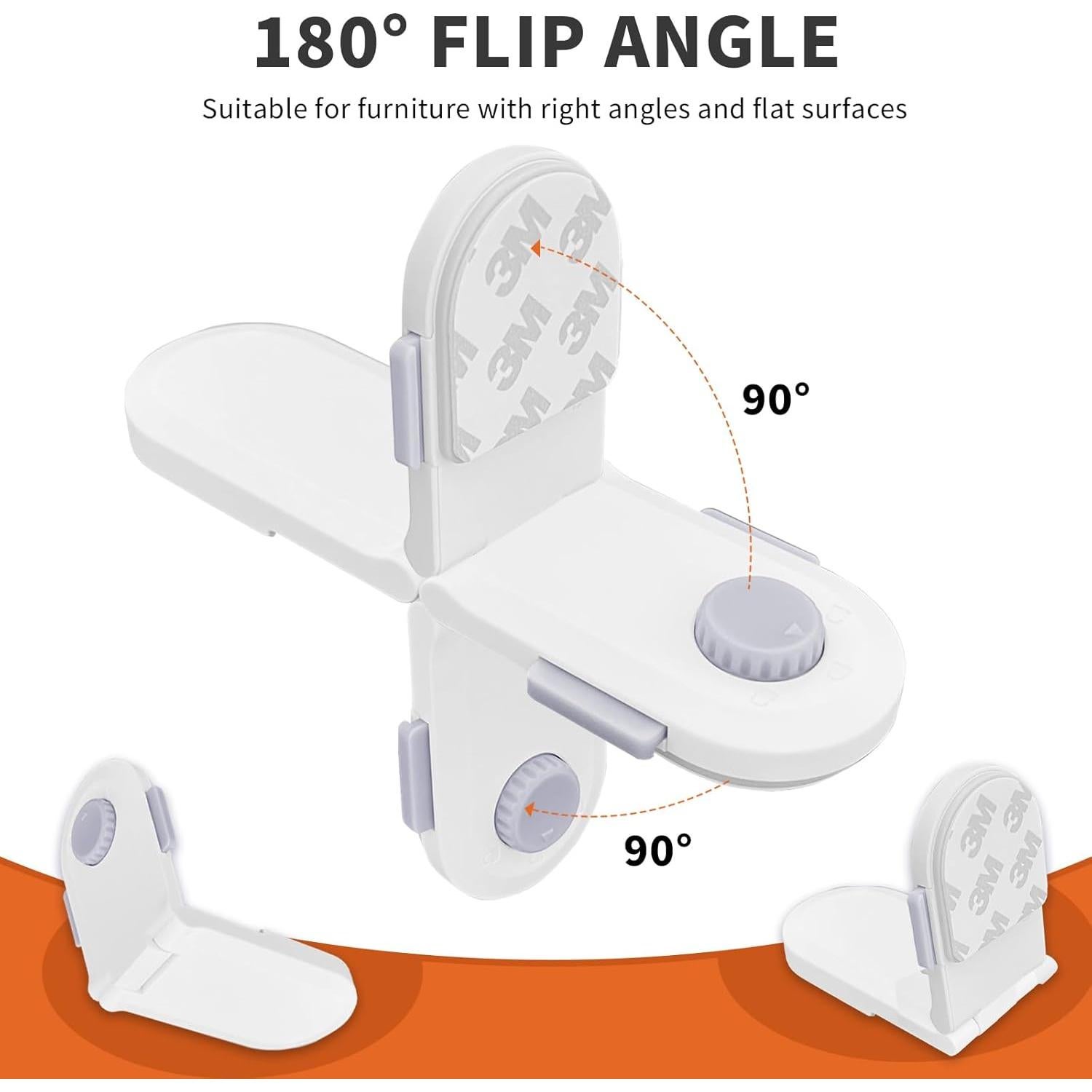 Candados de Seguridad para Gabinetes a Prueba de Niños - Paquete de 2