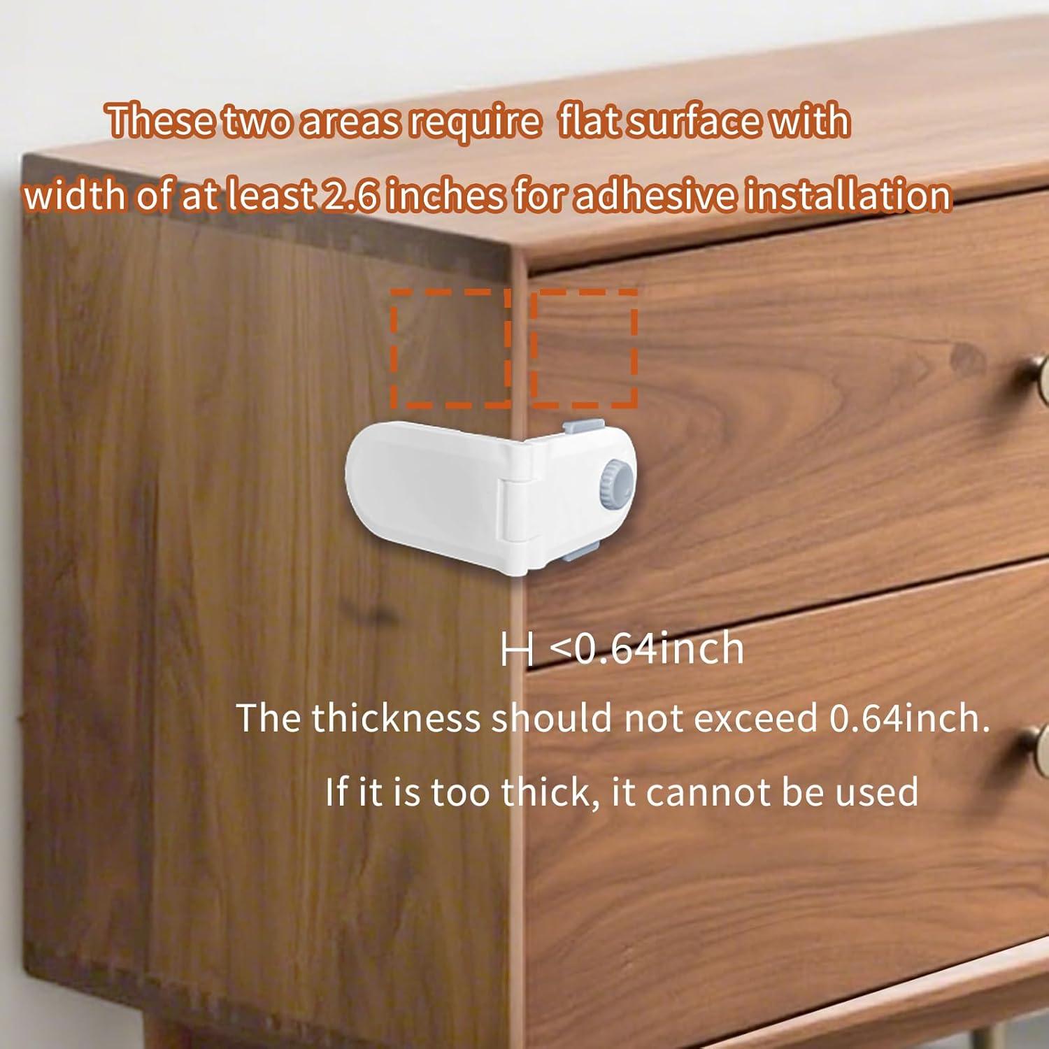 Candados de Seguridad para Gabinetes a Prueba de Niños - Paquete de 2