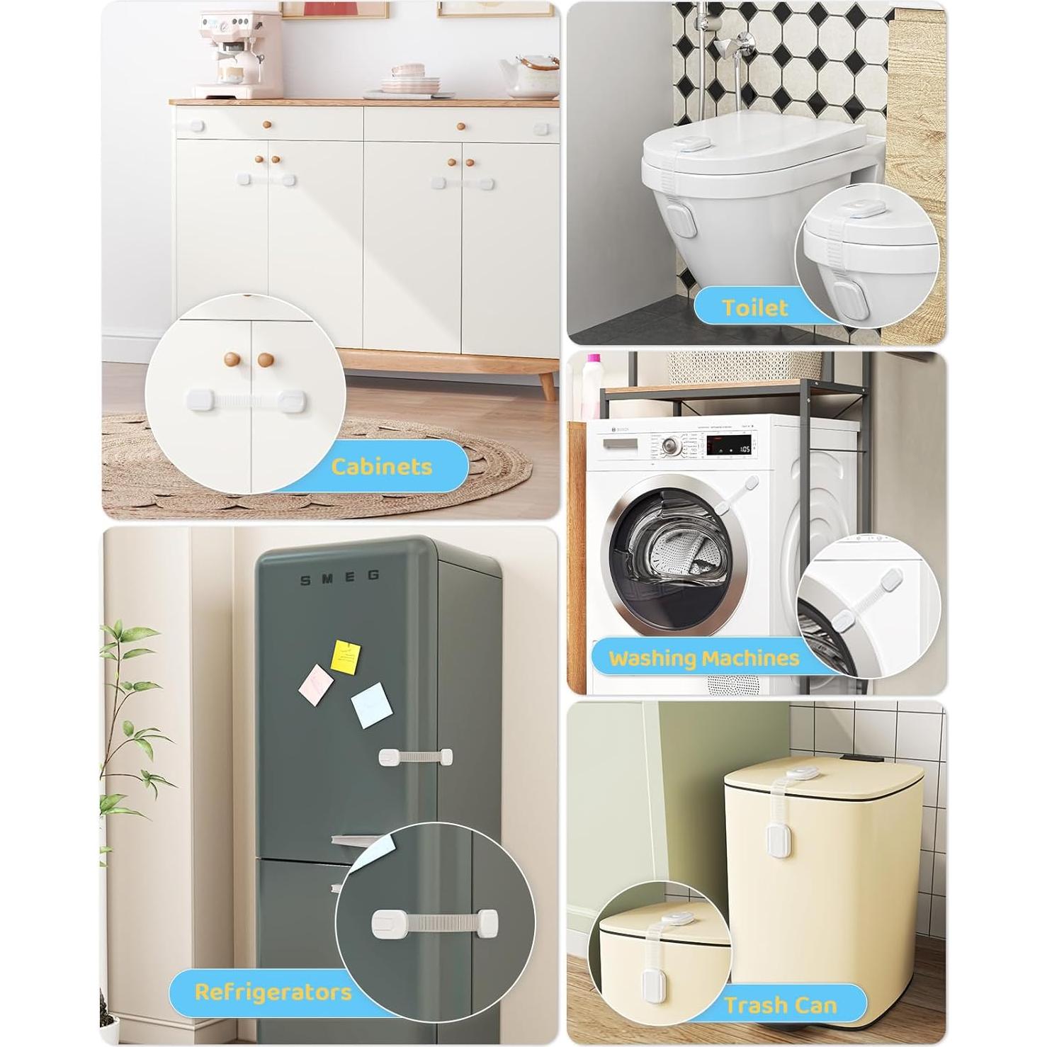 Cerraduras para Gabinetes a Prueba de Bebés 10 Unidades - Seguridad Infantil