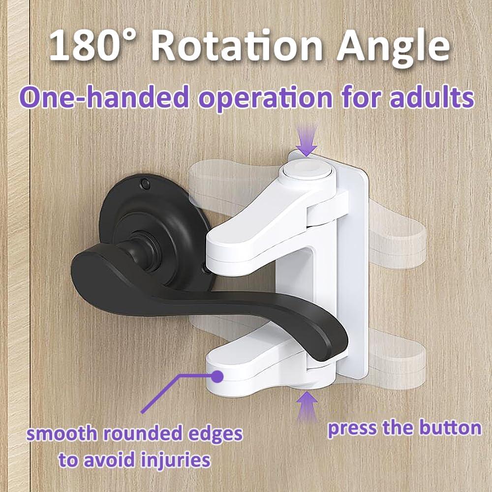 Bloqueo de Manija de Puerta FLYAWAY a Prueba de Niños - 2 Piezas