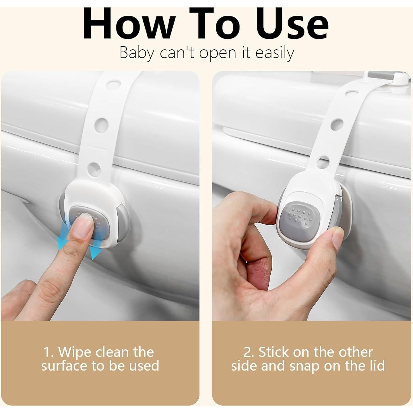 Cerradura de Inodoro a Prueba de Niños 3M - Paquete de 2