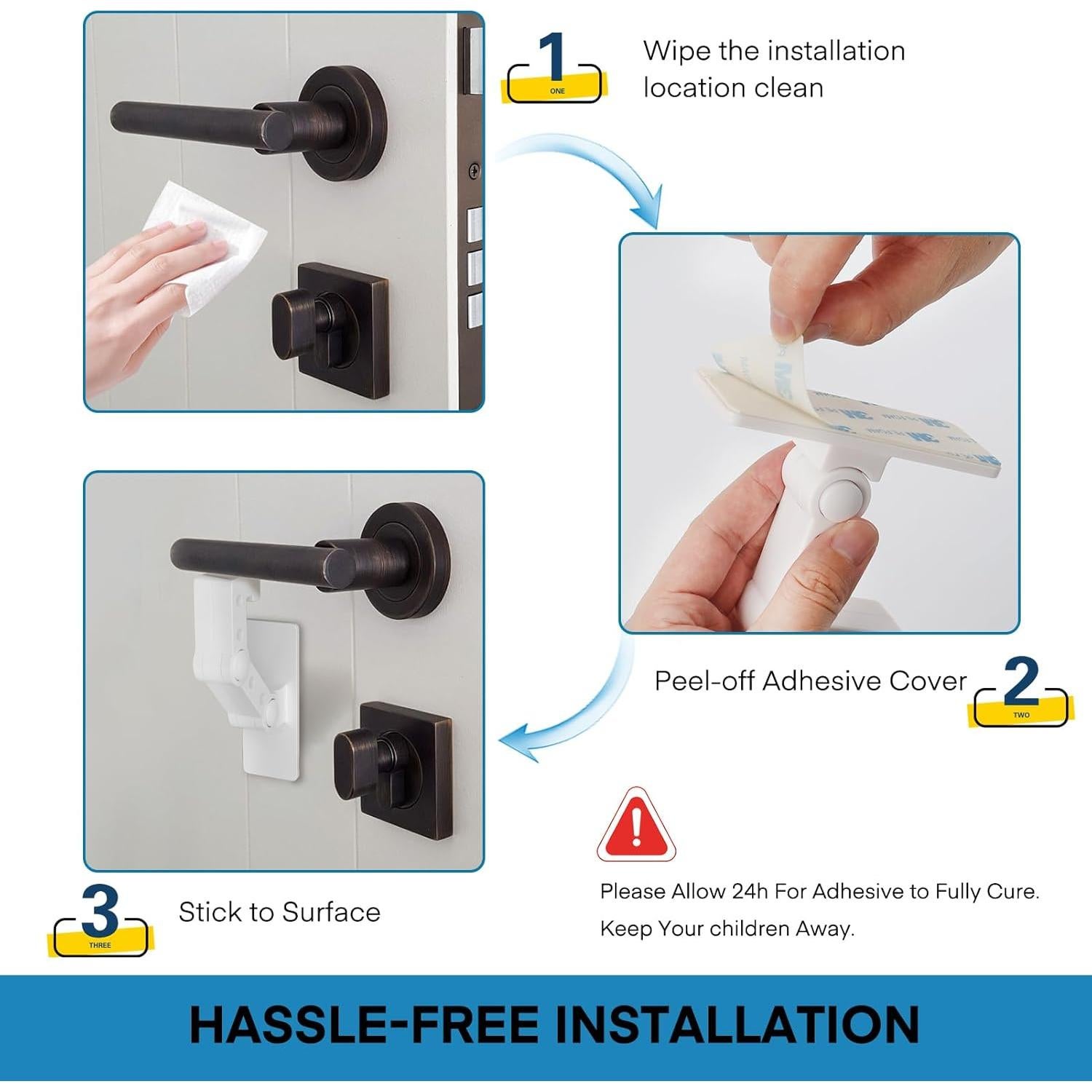 Cerradura de Palanca FYY para Puertas a Prueba de Niños - 1 Paquete