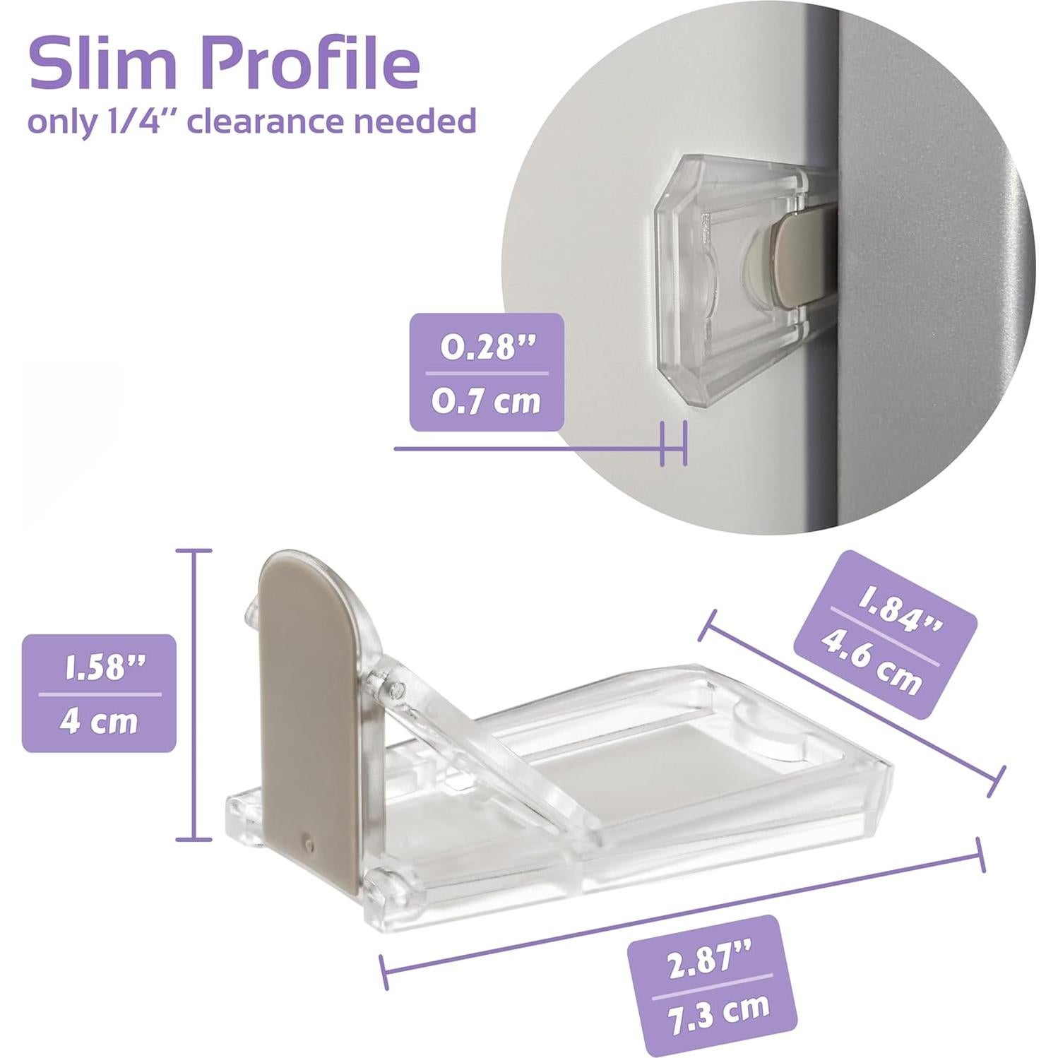Cerraduras de Seguridad para Niños Oxlay - 2 Paquete Transparente