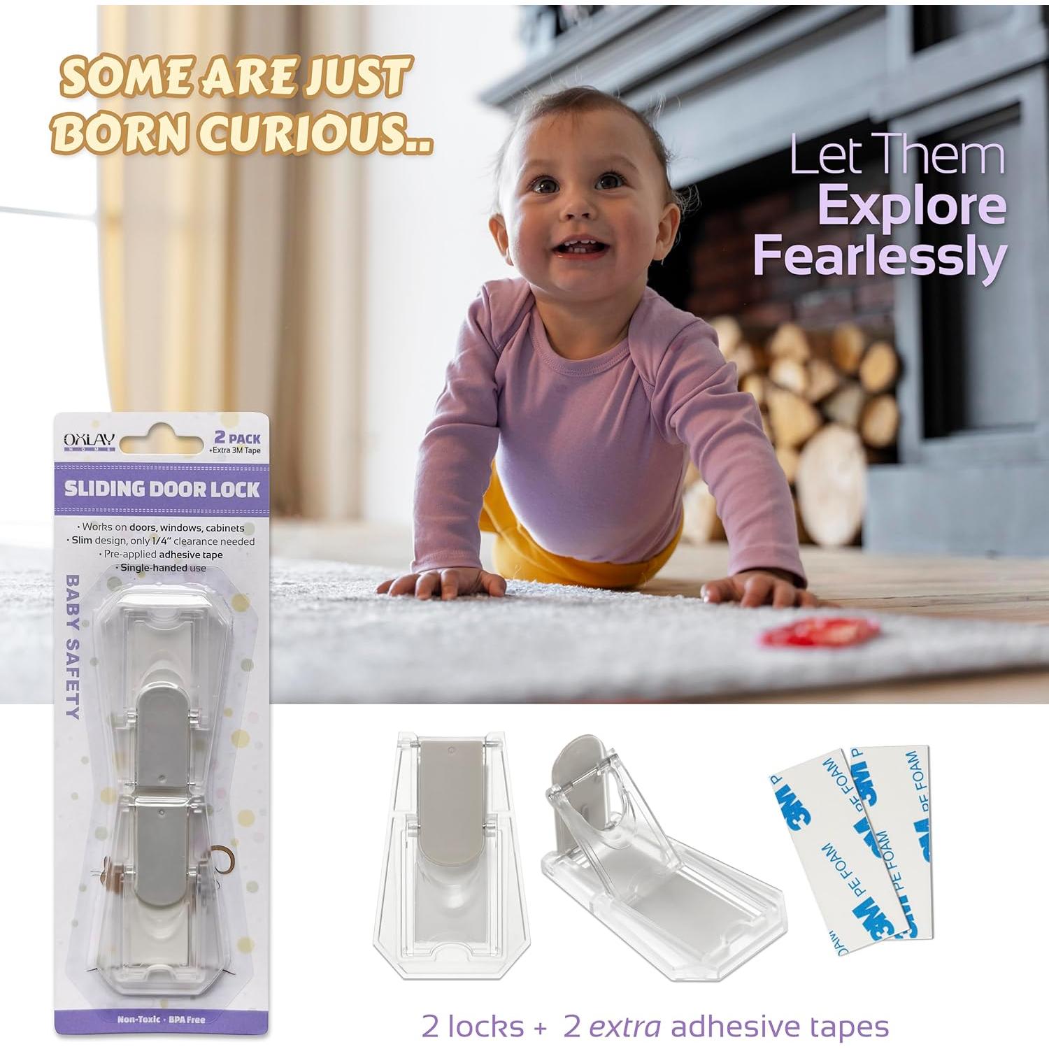 Cerraduras de Seguridad para Niños Oxlay - 2 Paquete Transparente