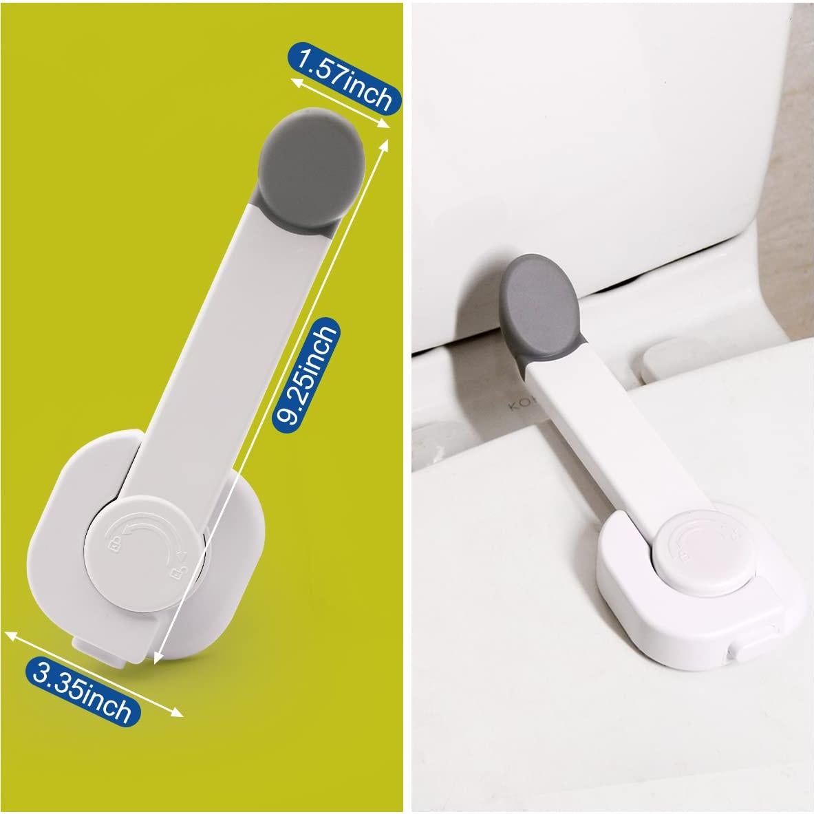 Cerraduras de Inodoro a Prueba de Bebés - 2 Unidades con Adhesivo Fuerte