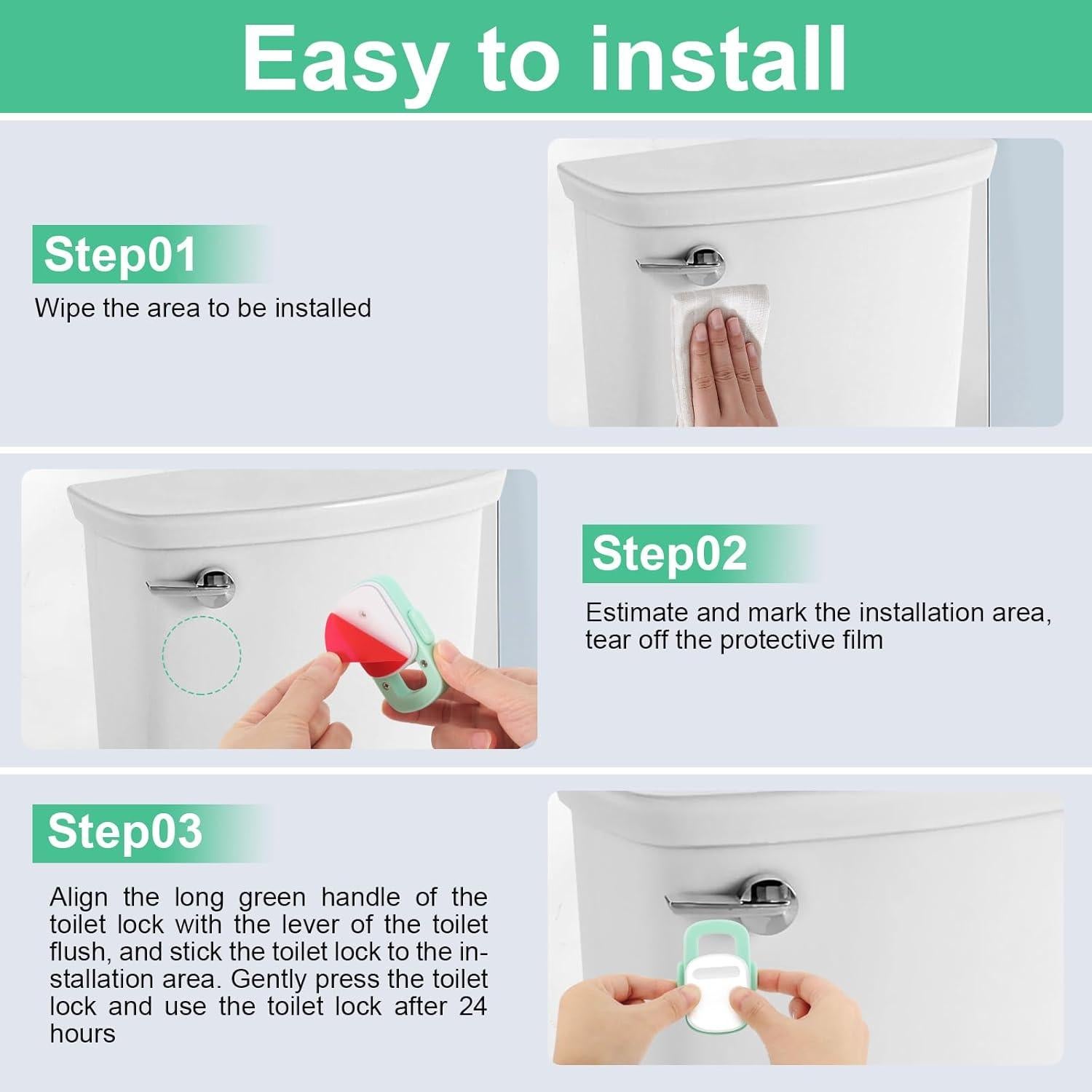 Cerradura de Seguridad para Inodoro a Prueba de Bebés 3M