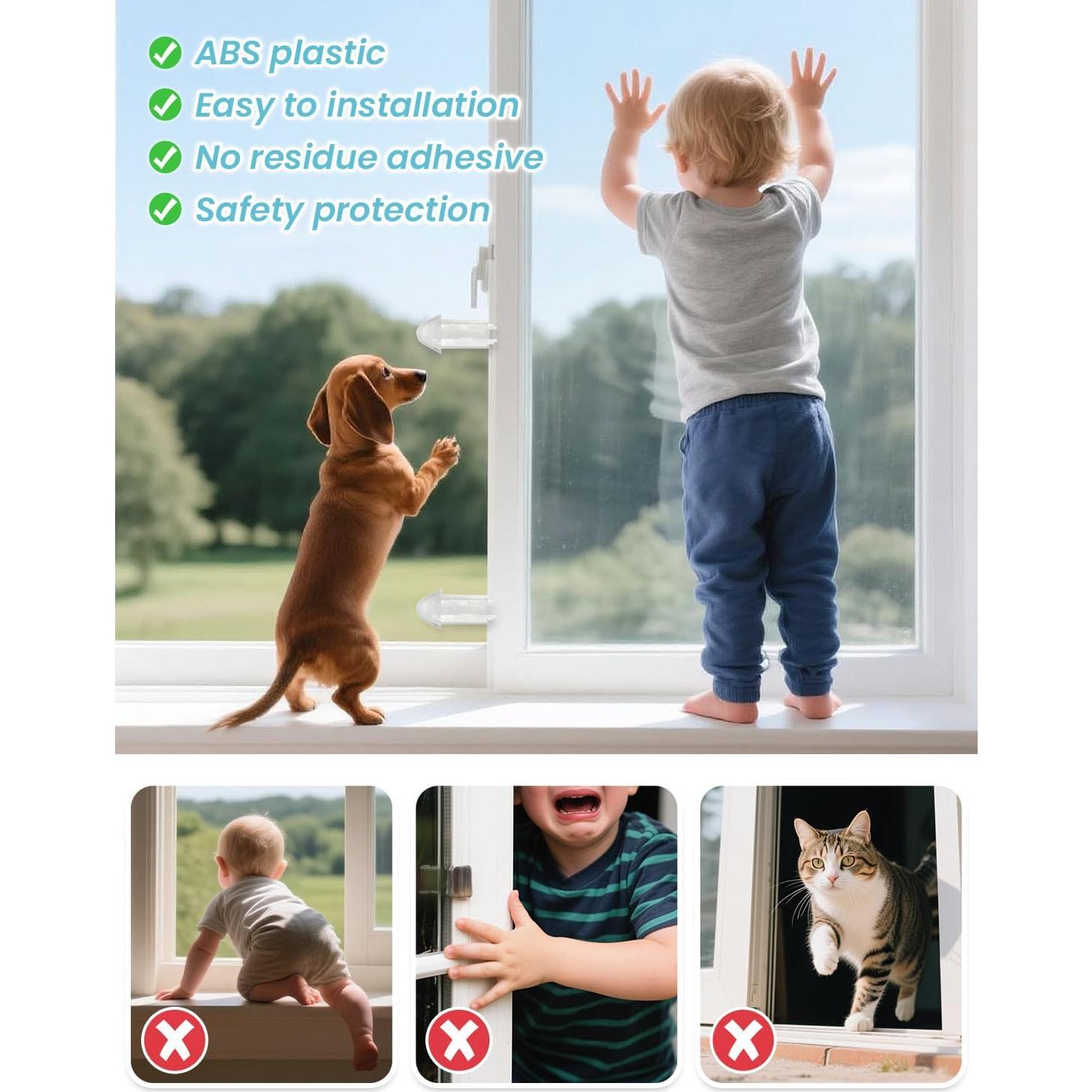 Cerraduras de Seguridad para Puertas Correderas Maveek 8 Piezas