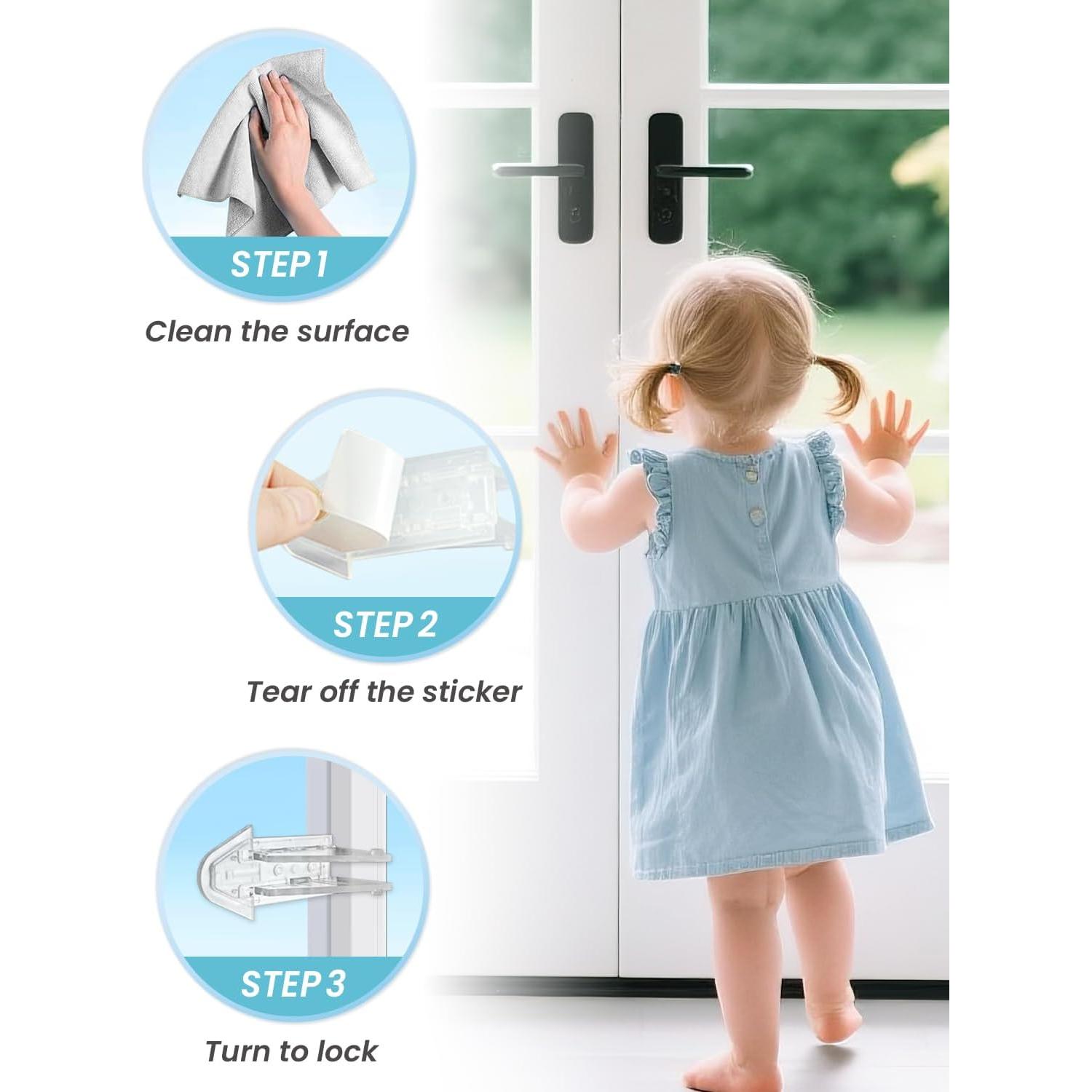 Cerraduras de Seguridad para Puertas Correderas Maveek 8 Piezas