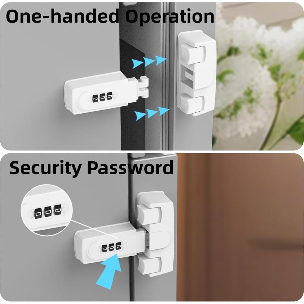 Candado de Refrigerador a Prueba de Niños con Código - 2 Unidades