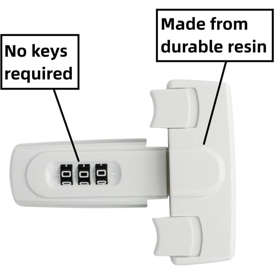 Candado de Refrigerador a Prueba de Niños con Código - 2 Unidades