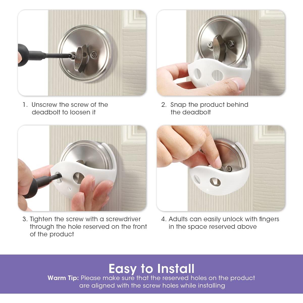 Cerradura de Pestillo a Prueba de Niños Magicfour - 2 Paquetes