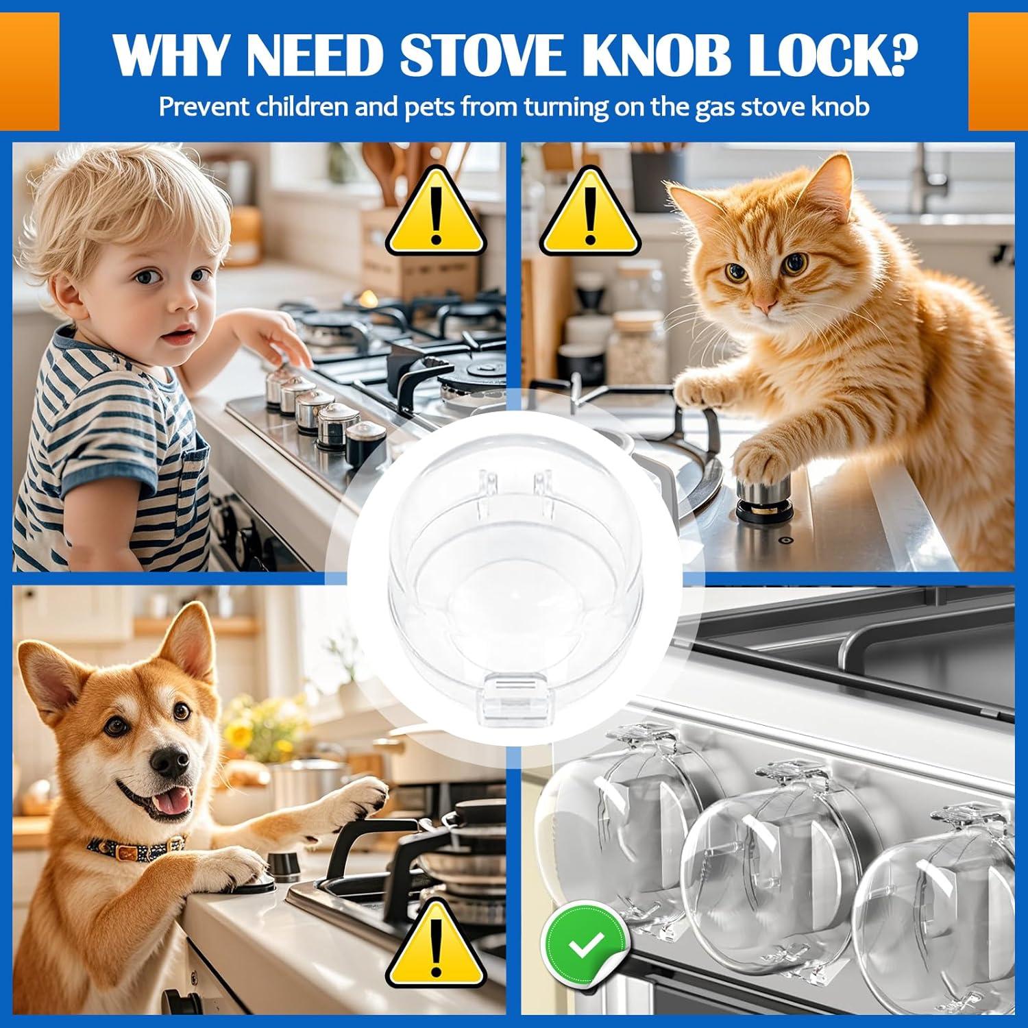 Cubiertas de Perillas de Estufa MCOTOP 5 Paquete Seguridad Infantil