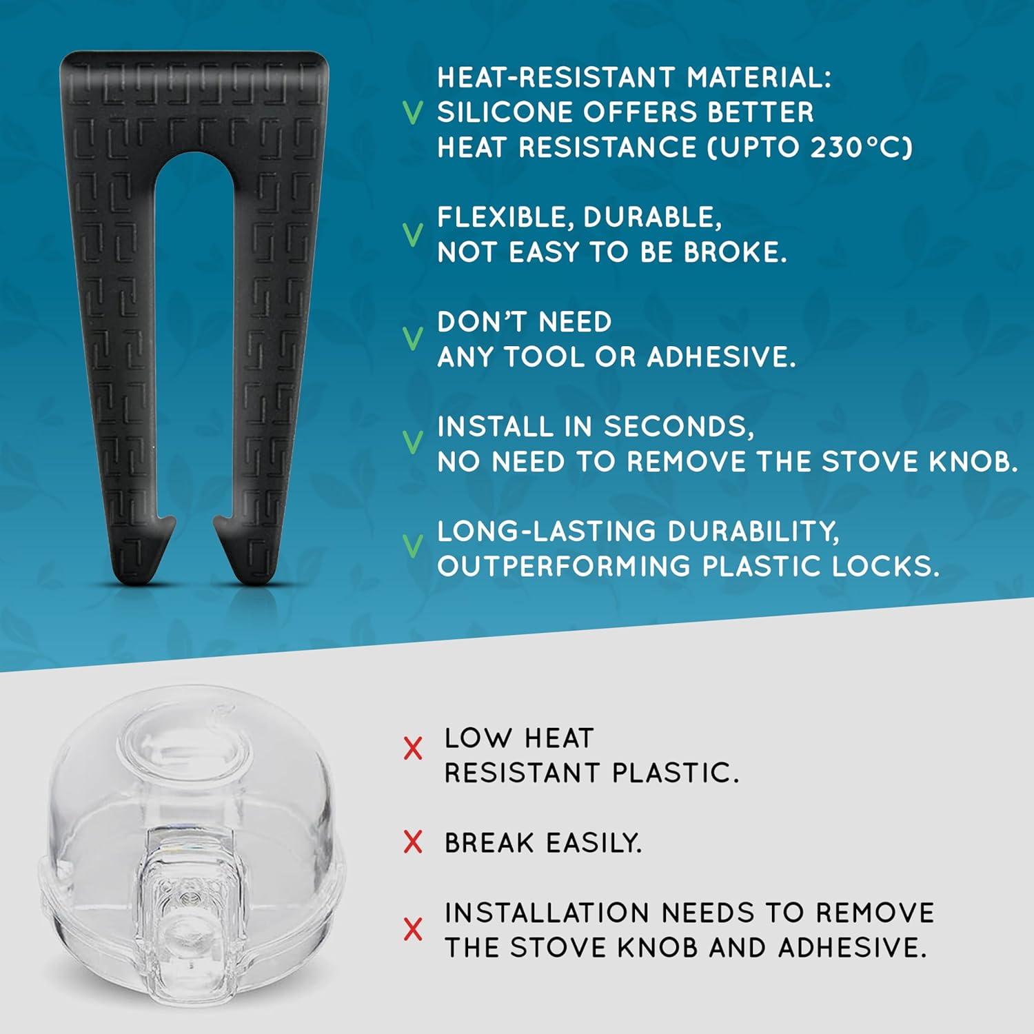 Cerraduras para Perillas de Estufa POZOZA - Seguridad Infantil