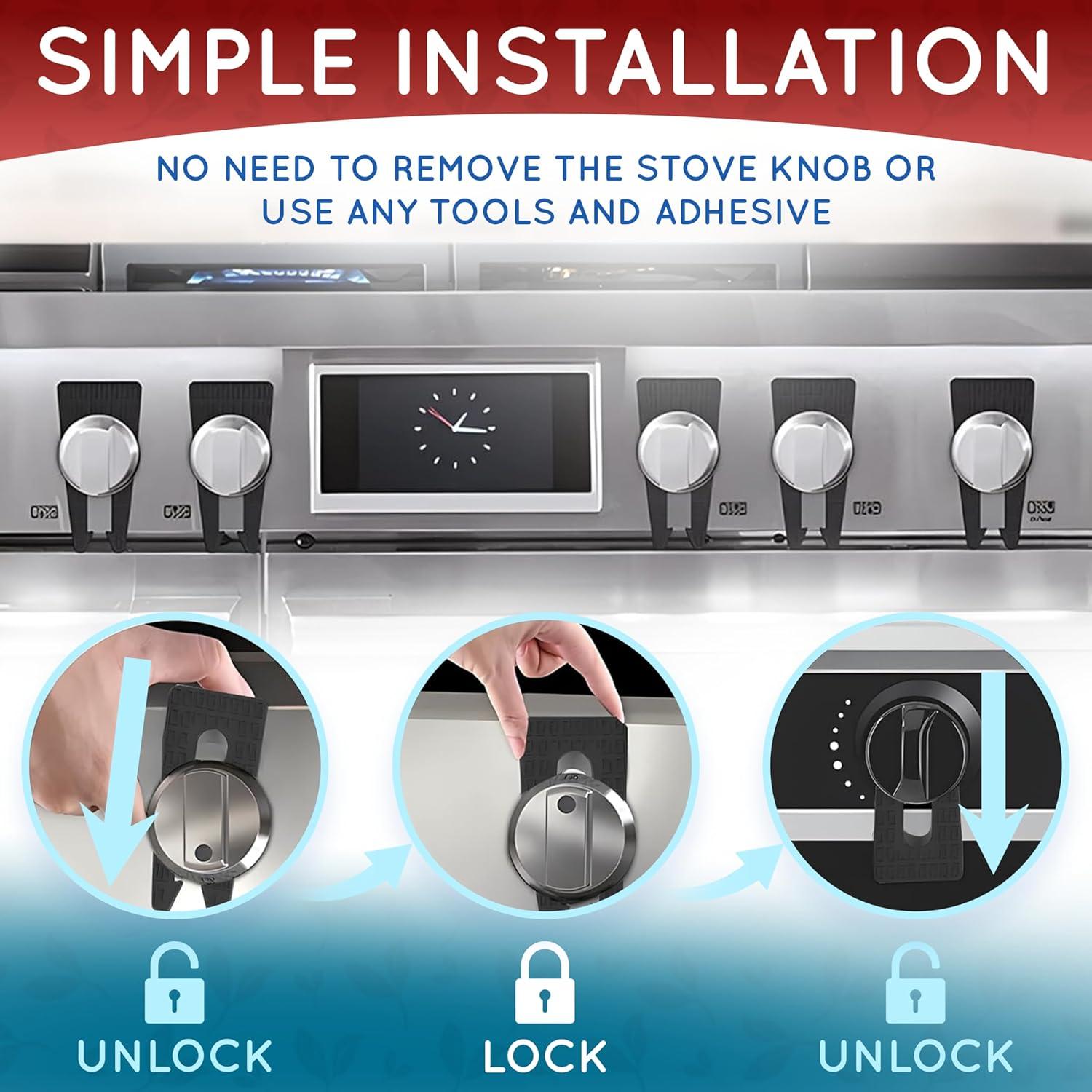 Cerraduras para Perillas de Estufa POZOZA - Seguridad Infantil