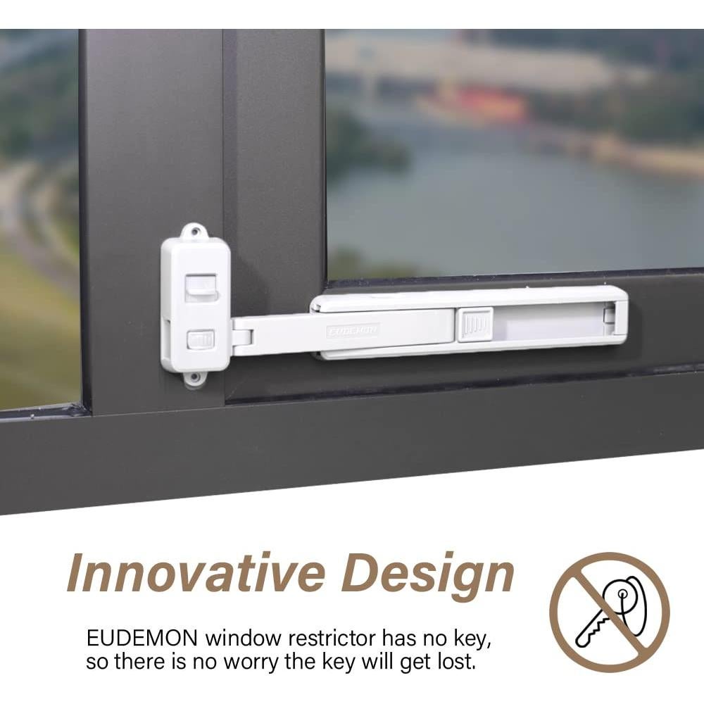 Cerradura de Ventana EUDEMON para Niños - Restrictor Blanco