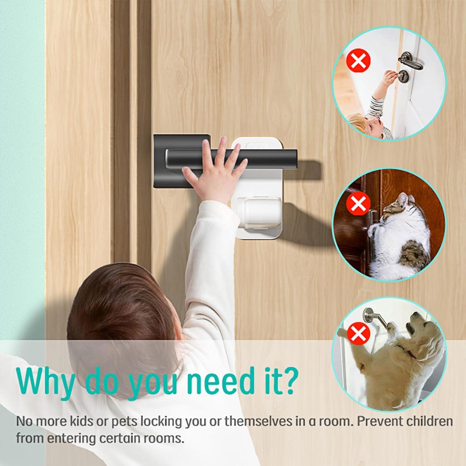 Bloqueo de Puerta KIZZHISI - 2 Unidades, ABS, Blanco