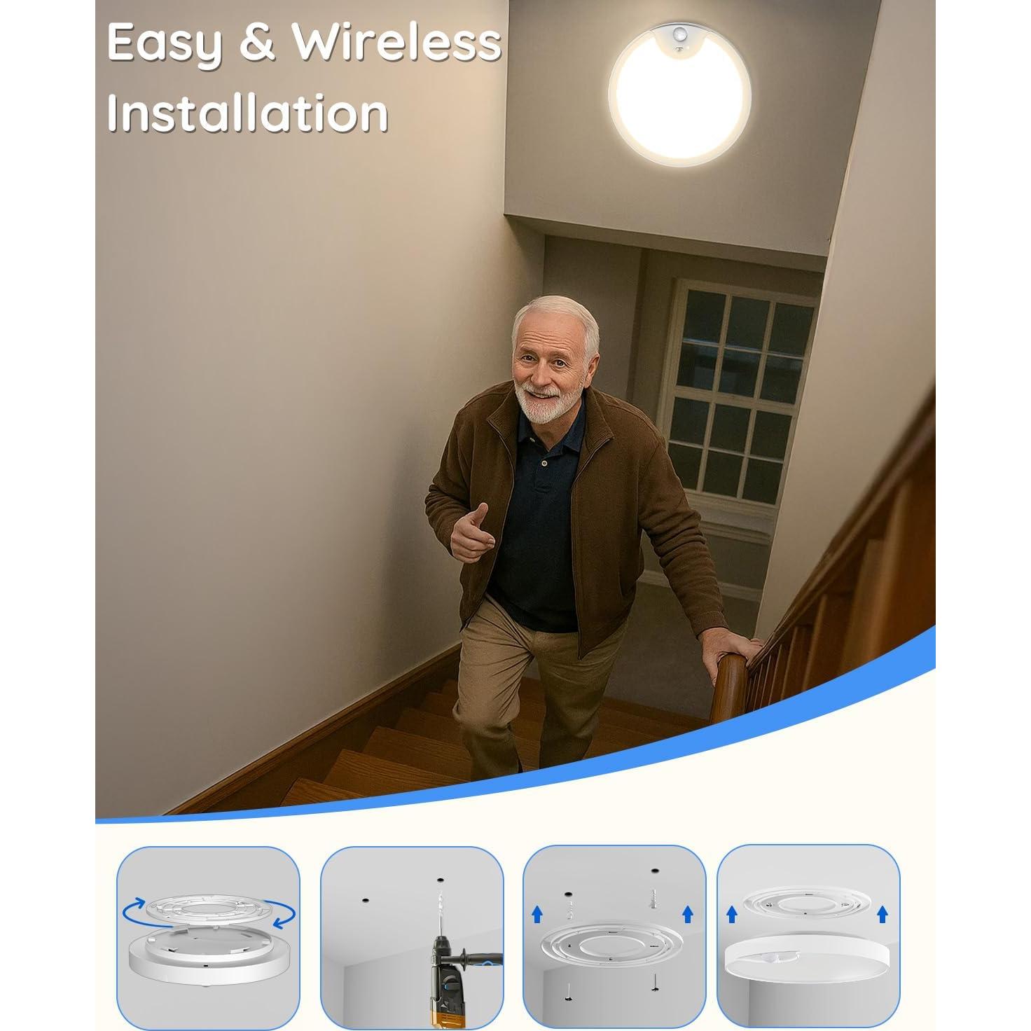 Luz de Armario Recargable TOOWELL con Sensor de Movimiento IP54