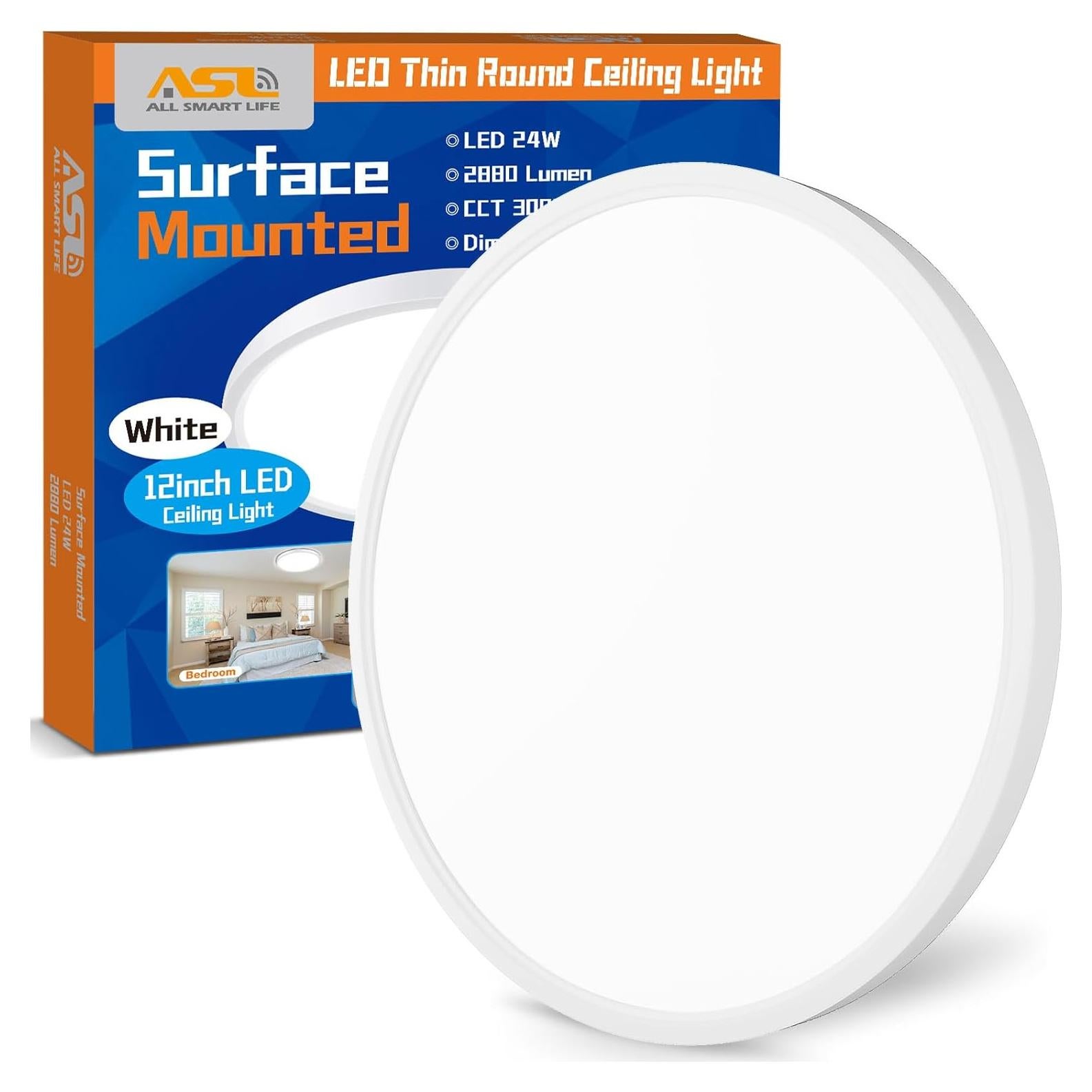 Lámpara de Techo LED Empotrada Allsmartlife 30cm 24W 2880lm