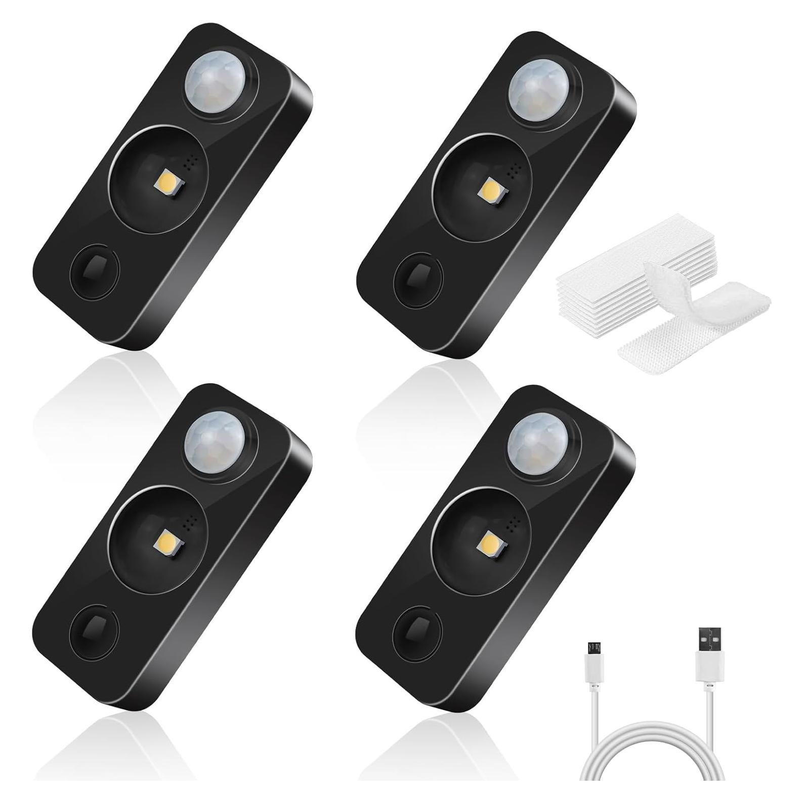 Luces de Puck LED con Sensor de Movimiento 4 Pack - Blanco Diurno