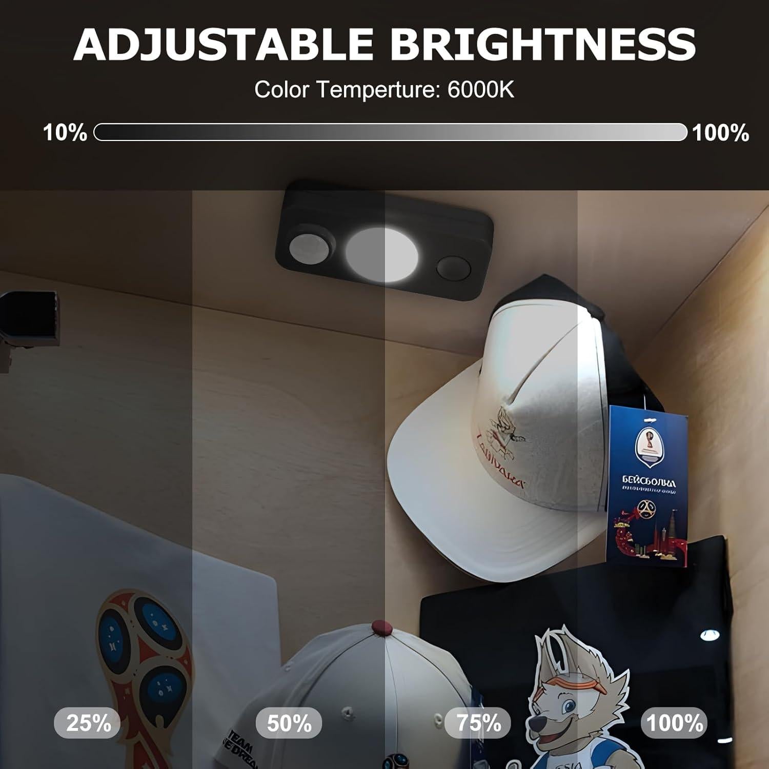 Luces de Puck LED con Sensor de Movimiento 4 Pack - Blanco Diurno