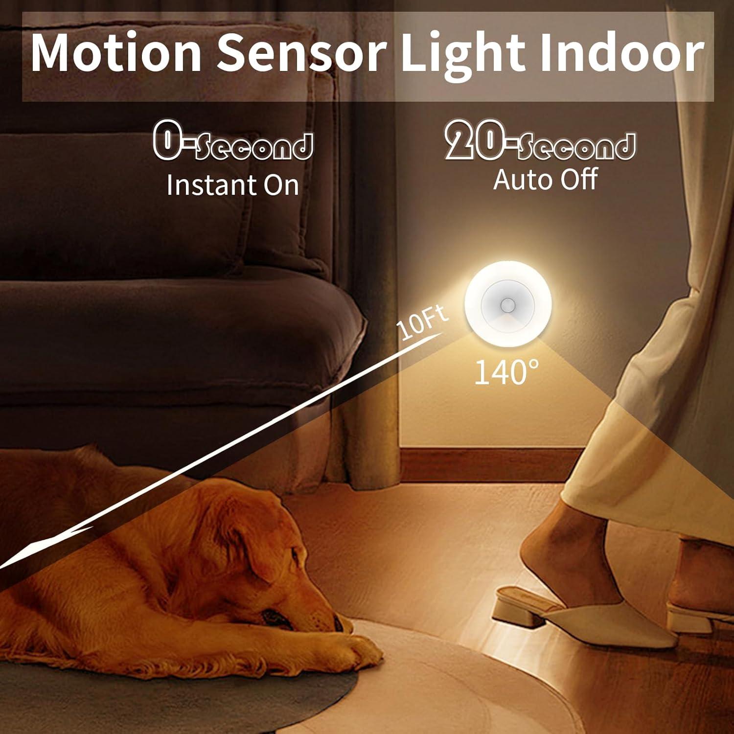 Luz de Sensor de Movimiento POSVIU Mini LED 8 cm Recargable