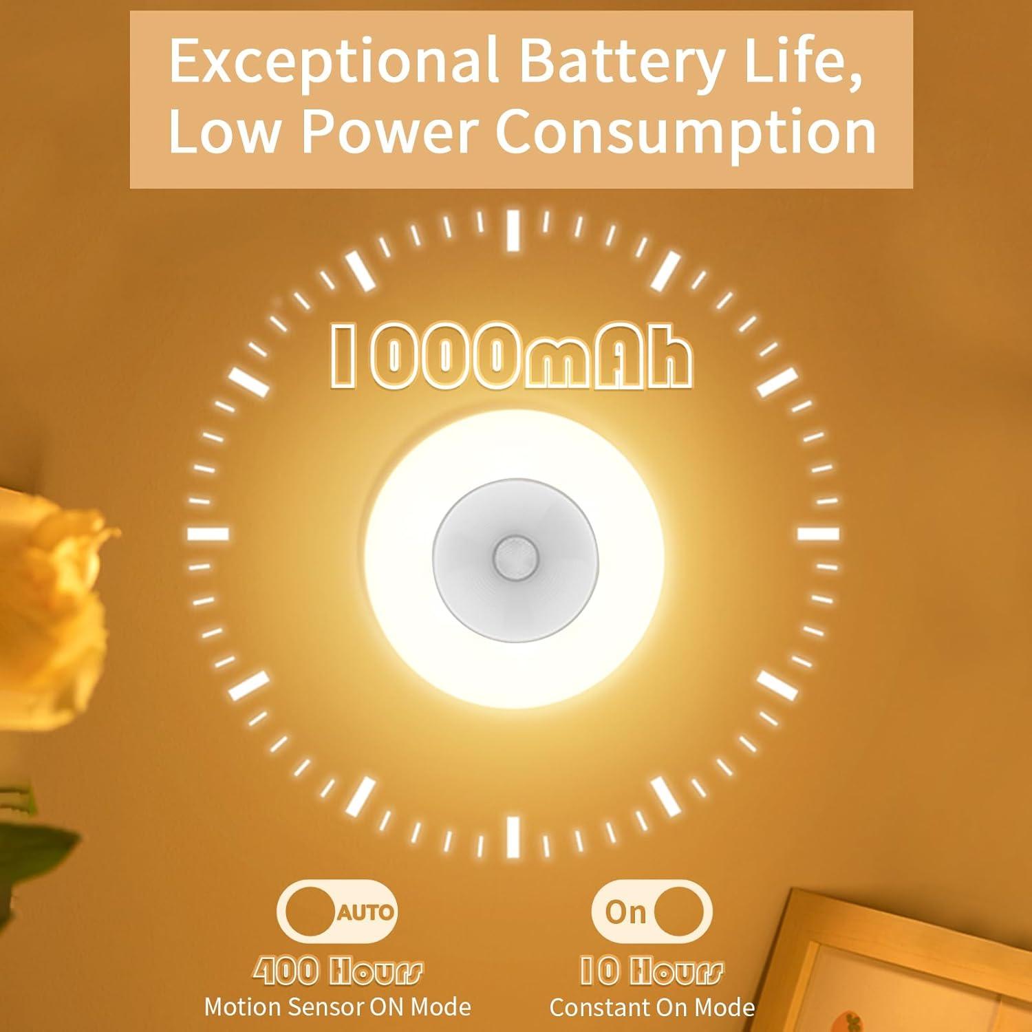 Luz de Sensor de Movimiento POSVIU Mini LED 8 cm Recargable